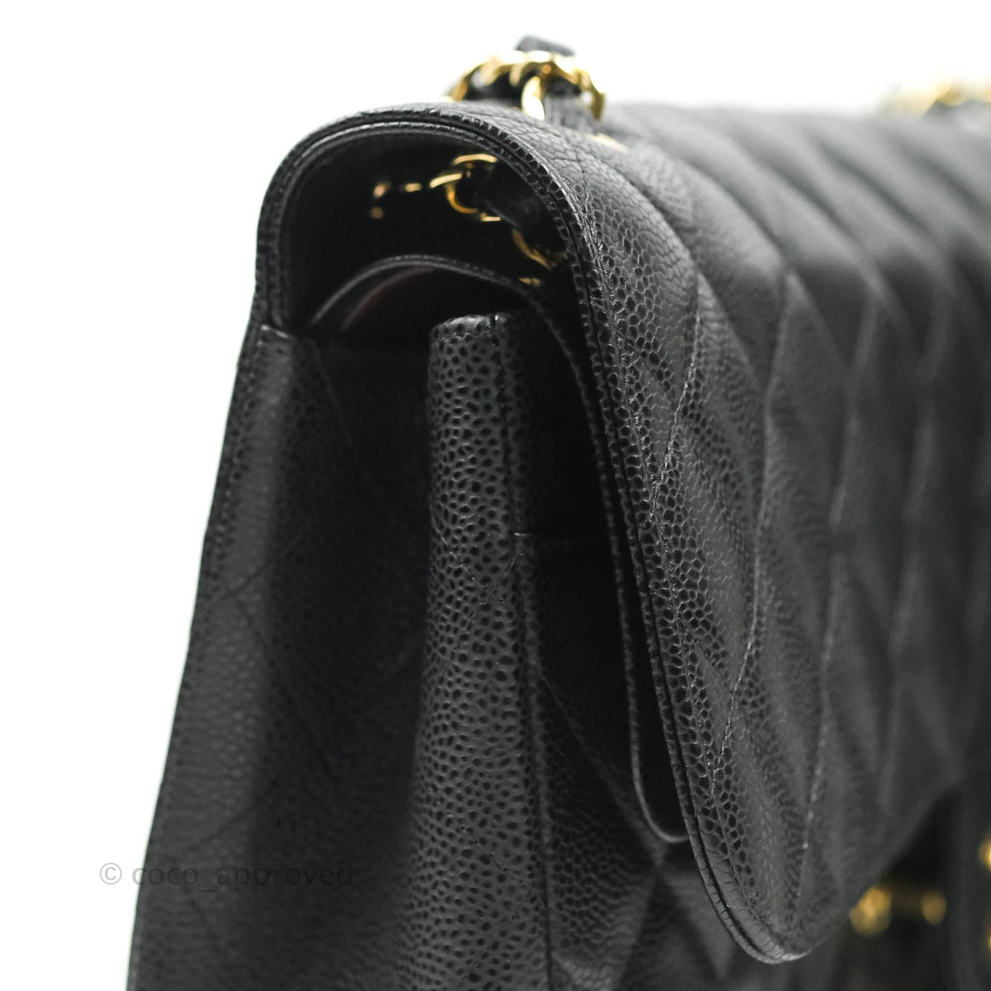 Chanel Jumbo Double Flap Black Caviar Gold Hardware⁣⁣