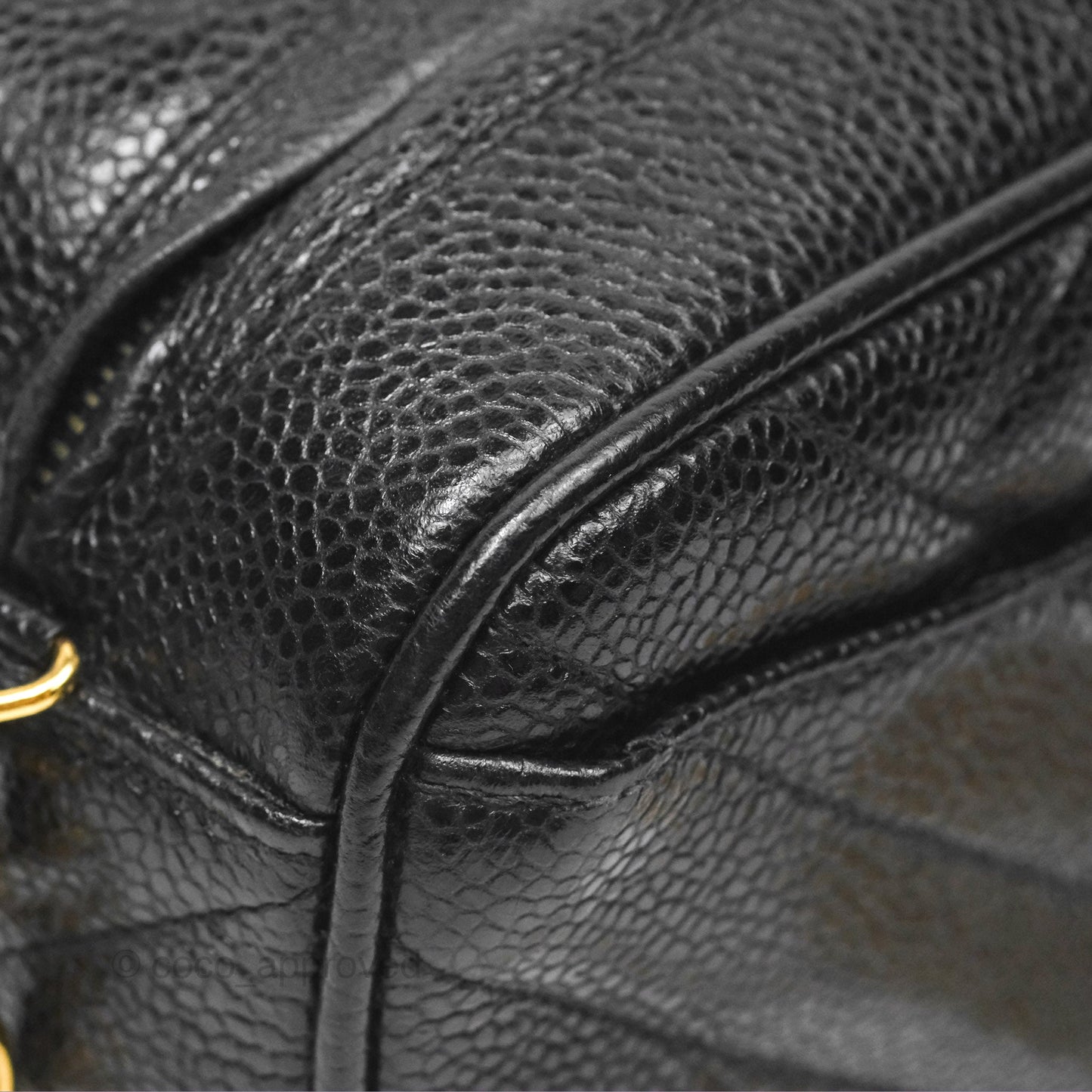 Chanel Vintage Small Camera Bag Black Caviar Gold Hardware