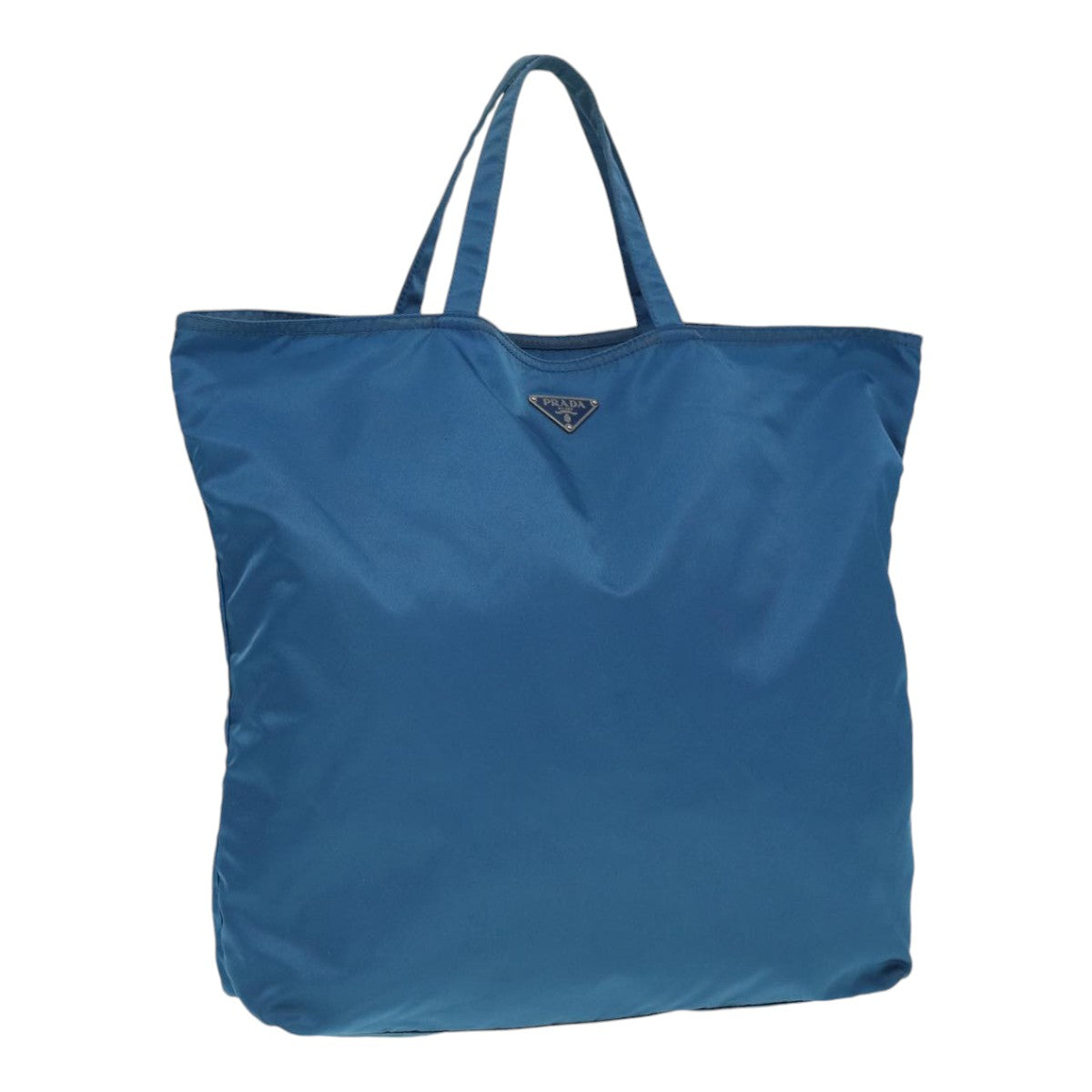 Luxury Prada Tote Bag Nylon Blue Silver  87908