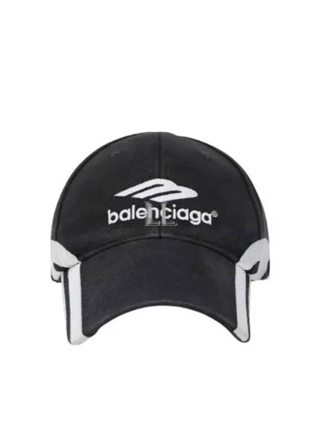 Luxury Balenciaga 3B Sports Icon Ball Cap Black
