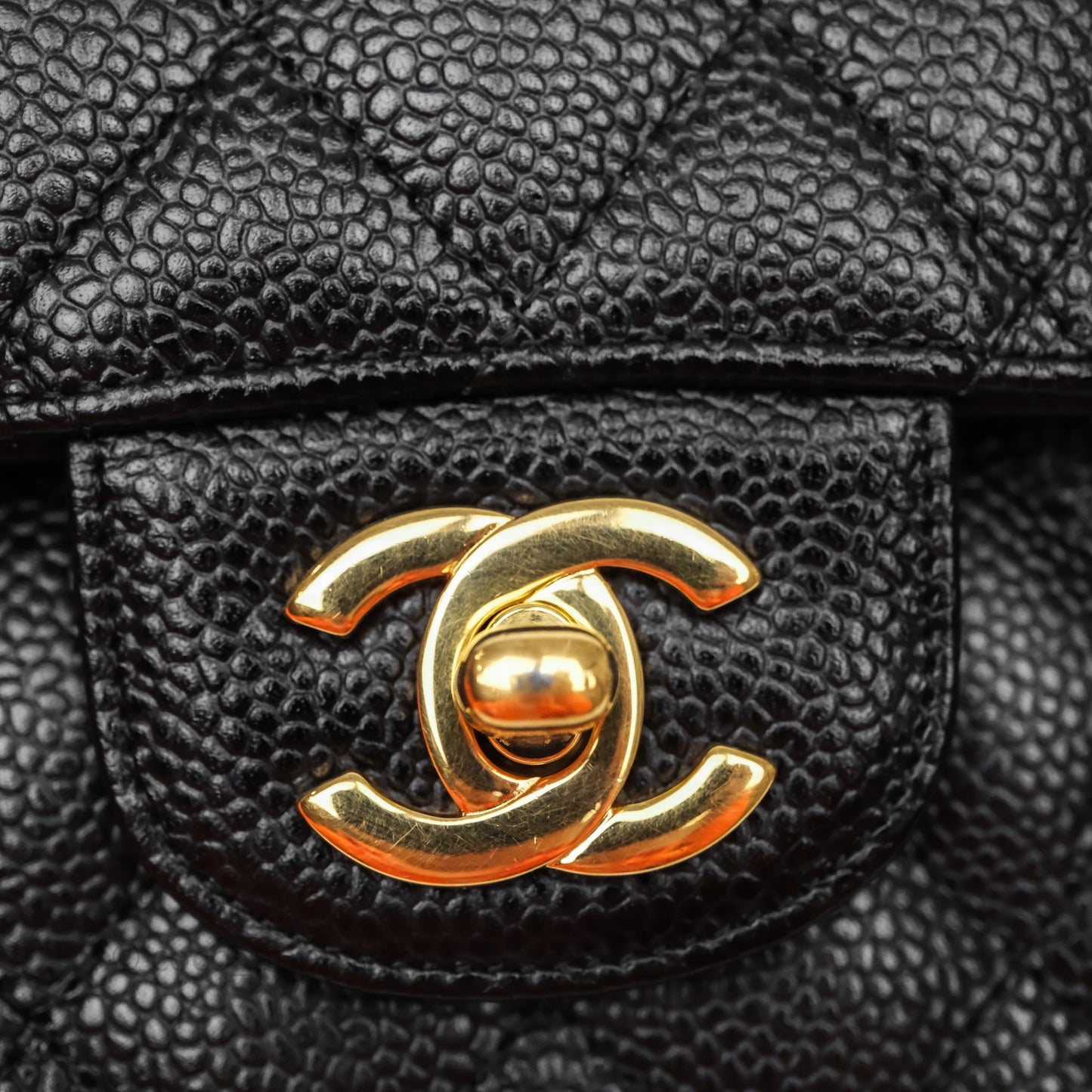 Chanel Small Classic Flap Quilted Black Caviar Gold Hardware