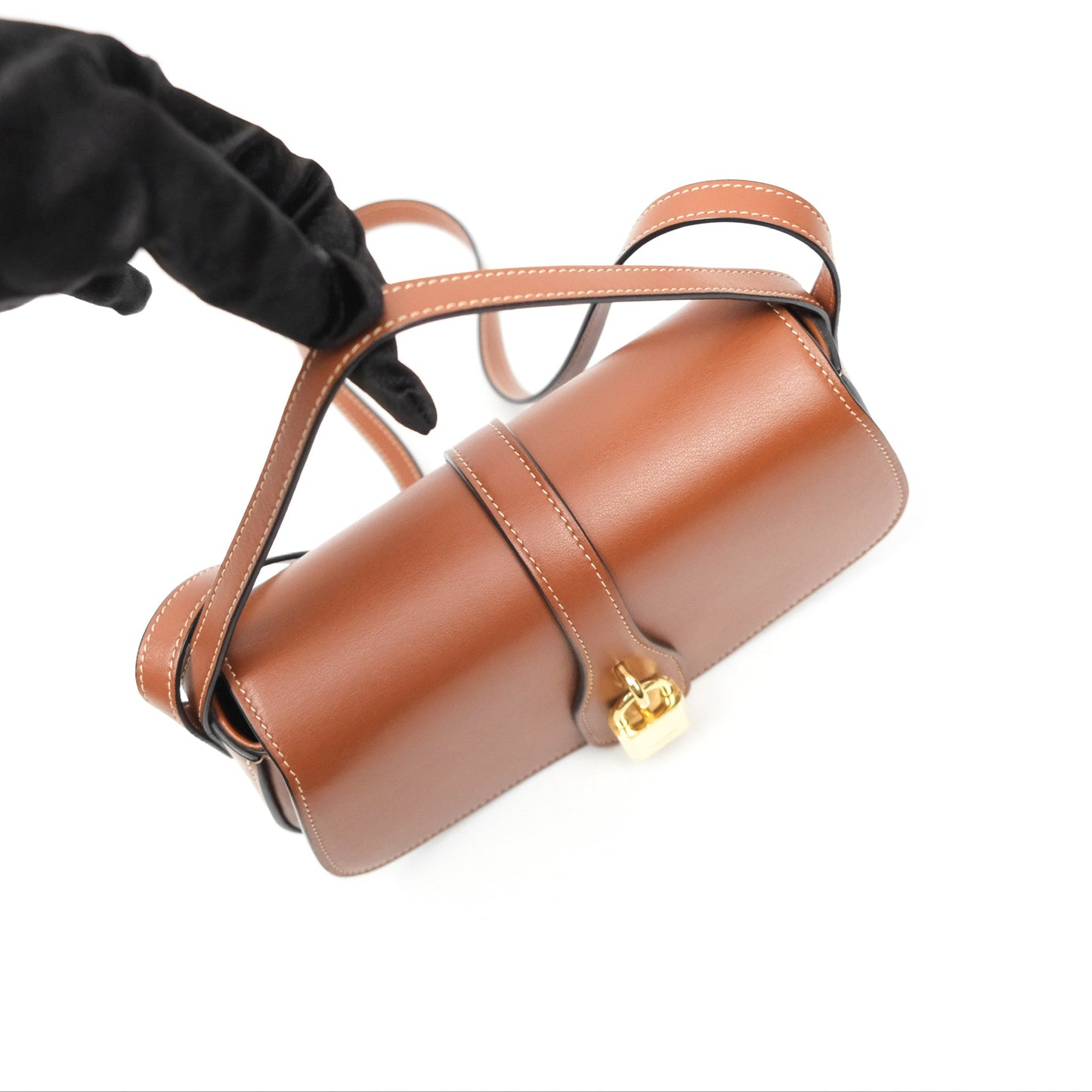 Celine Clutch on Strap Tabou Tan Calfskin