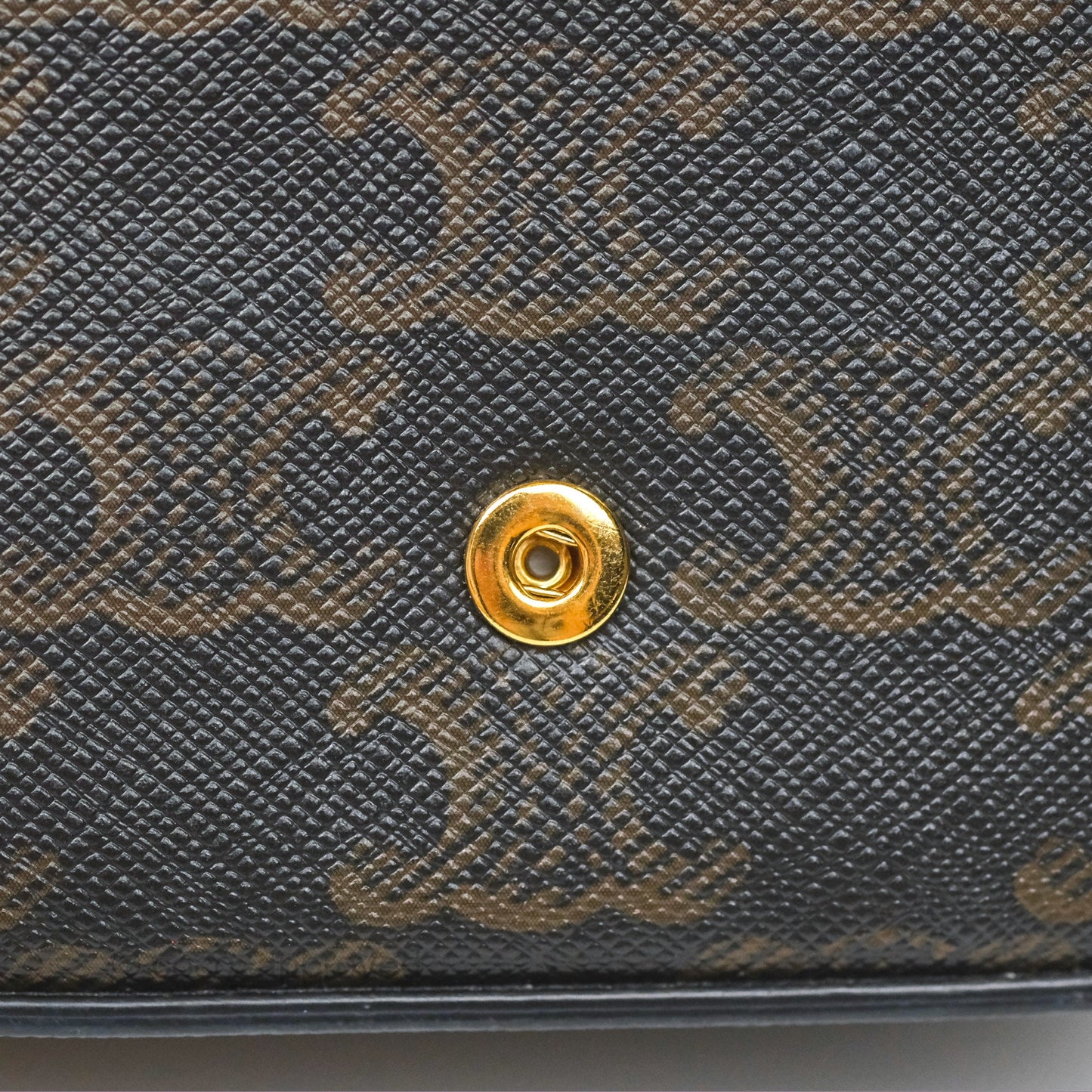 Celine Mini Triomphe Tan Canvas Calfskin