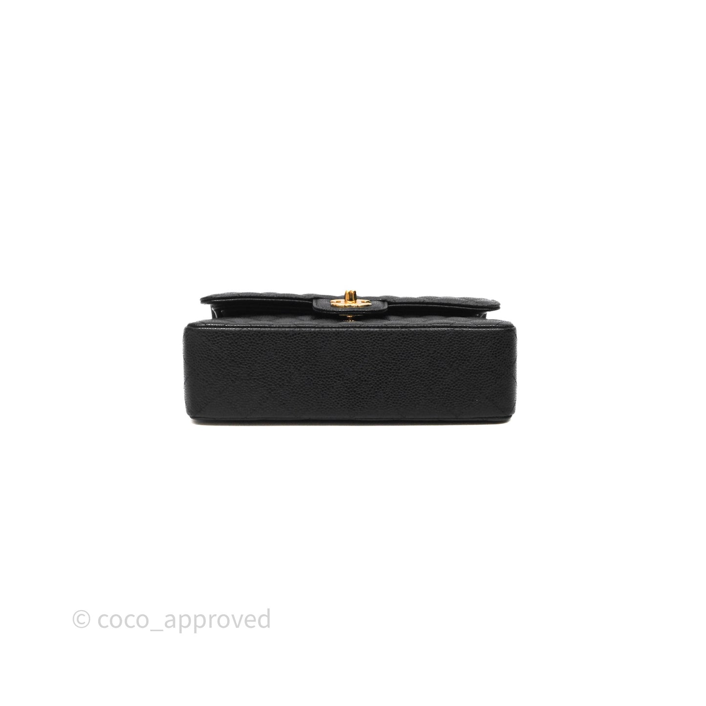 Chanel Small Classic Flap Quilted Black Caviar Gold Hardware