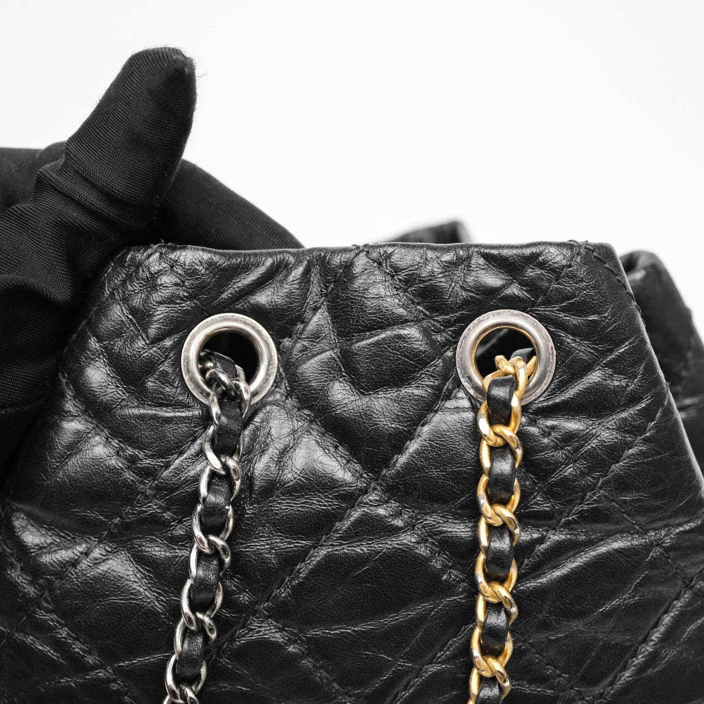 Chanel Small Gabrielle Backpack Black Aged Calfskin