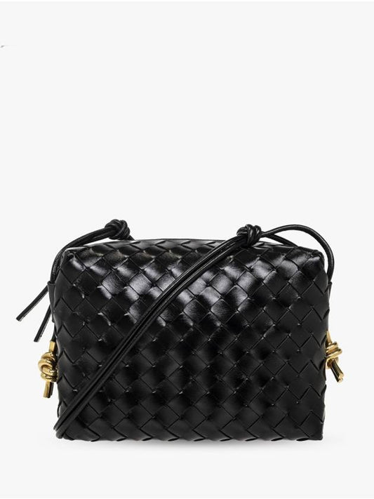 Luxury Bottega Veneta Intrecciato Small Leather Shoulder Bag Black