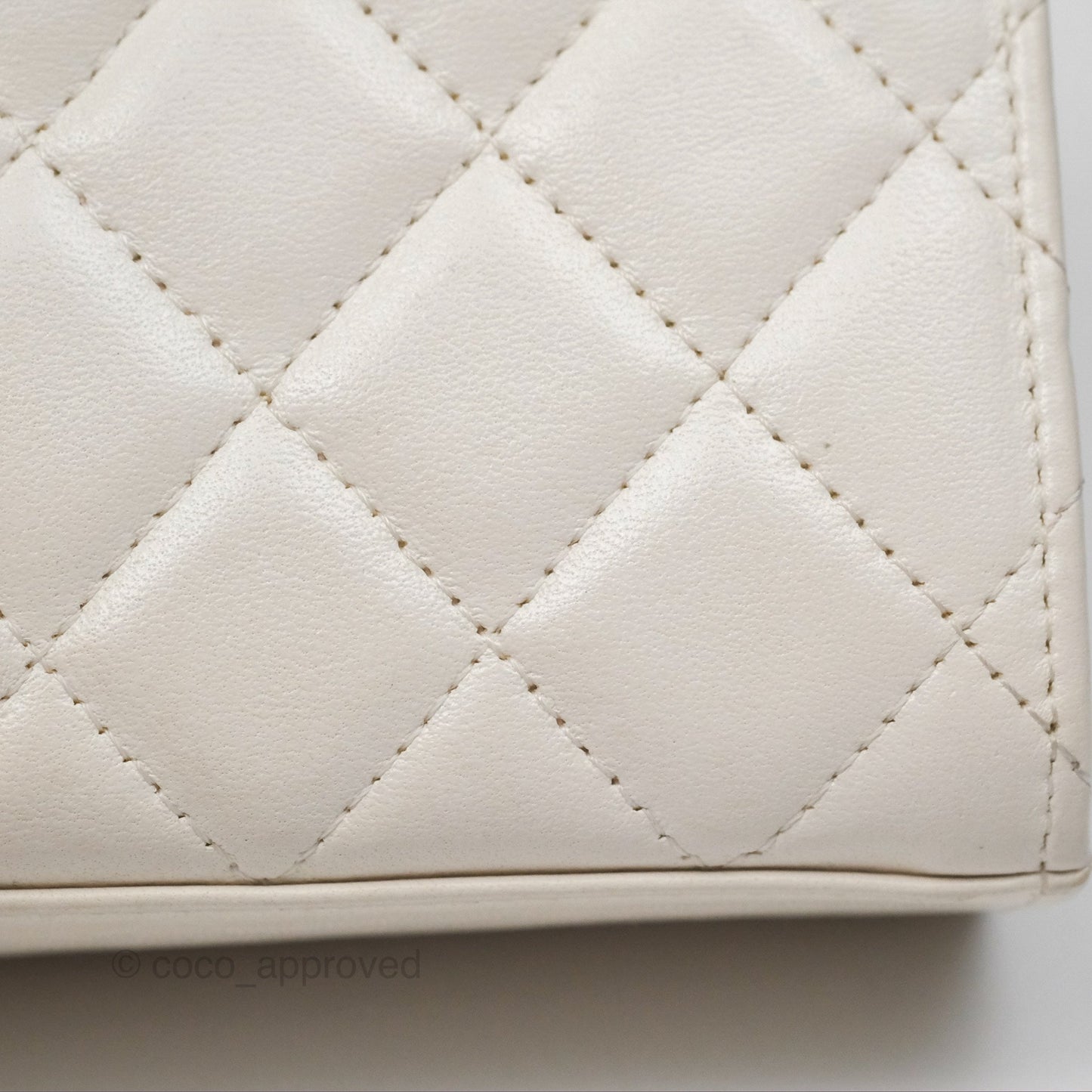 Chanel Mini Quilted Trendy CC Clutch With Chain White Lambskin Rose Gold Hardware