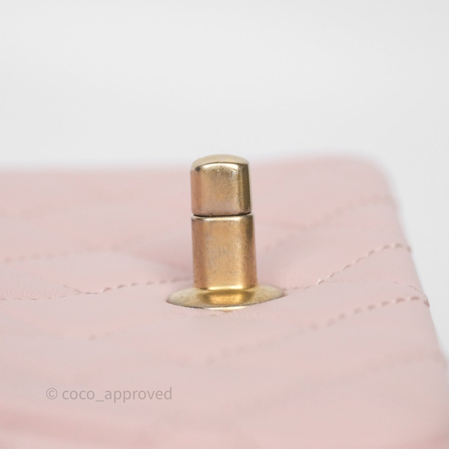 Chanel Quilted Mini Square Flap with Camellia Adjustable Chain Pink Clair Lambskin