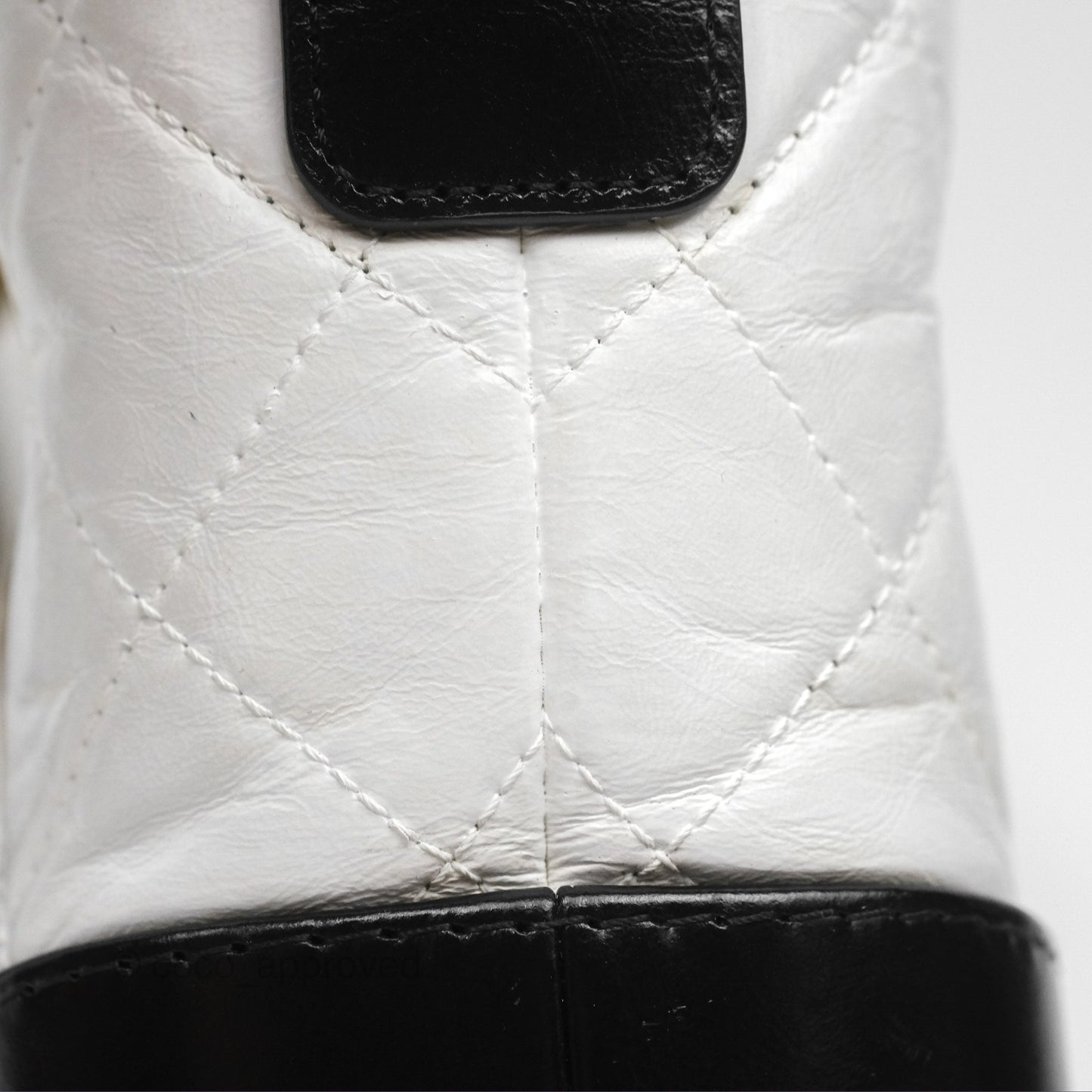Chanel Small Gabrielle Hobo Quilted Black White Aged Calfskin