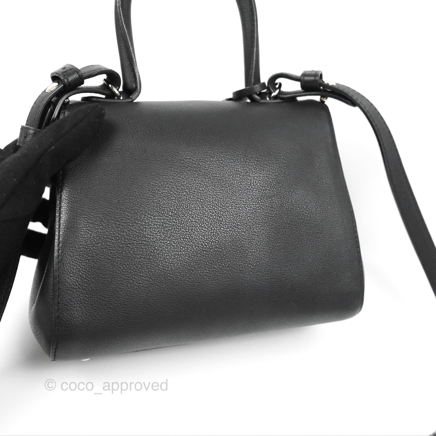 Delvaux Mini Brillant Bag Vegetal Rodeo Black Calf Silver Hardware