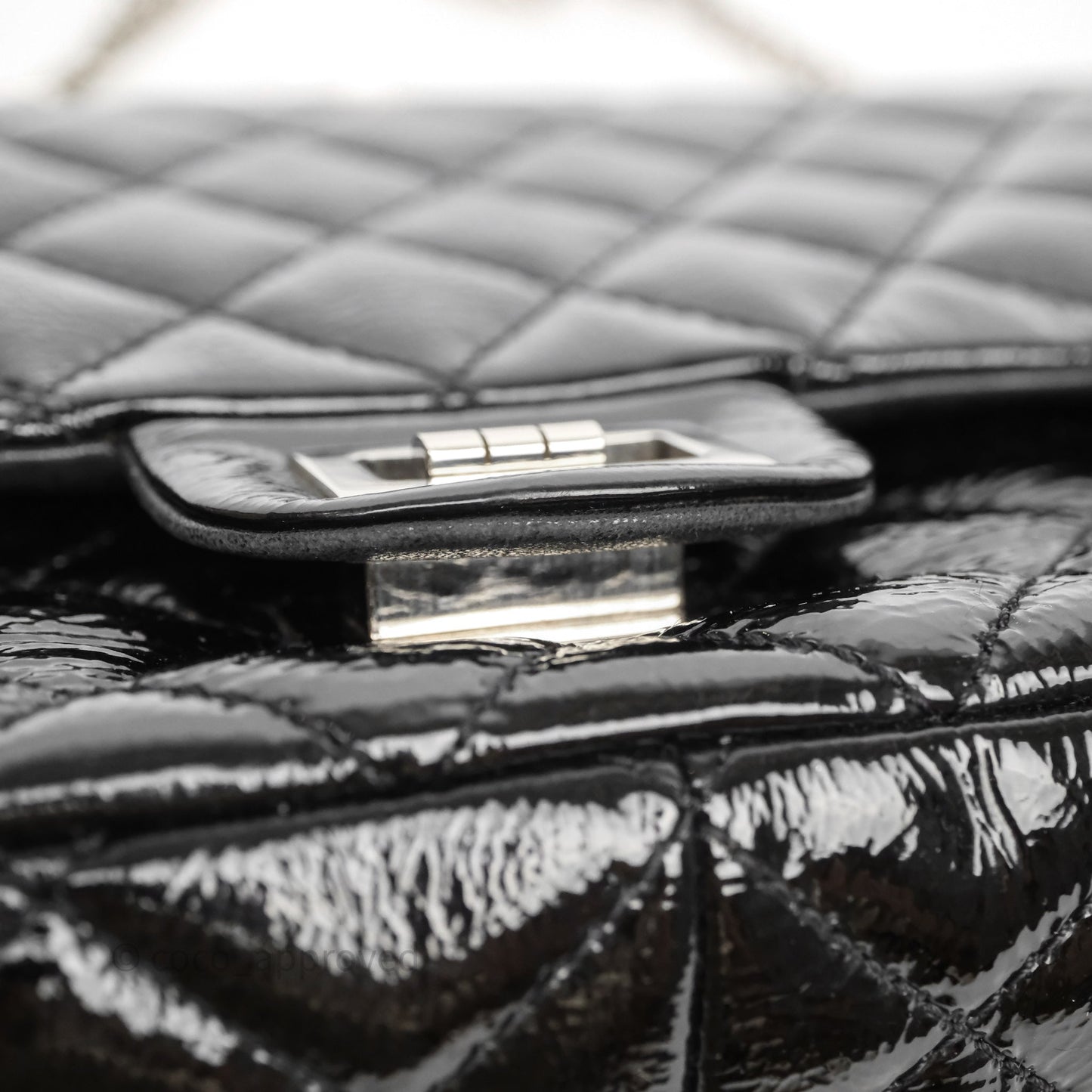 Chanel 2.55 Reissue Glazed Calfskin So Black 227 Silver Hardware