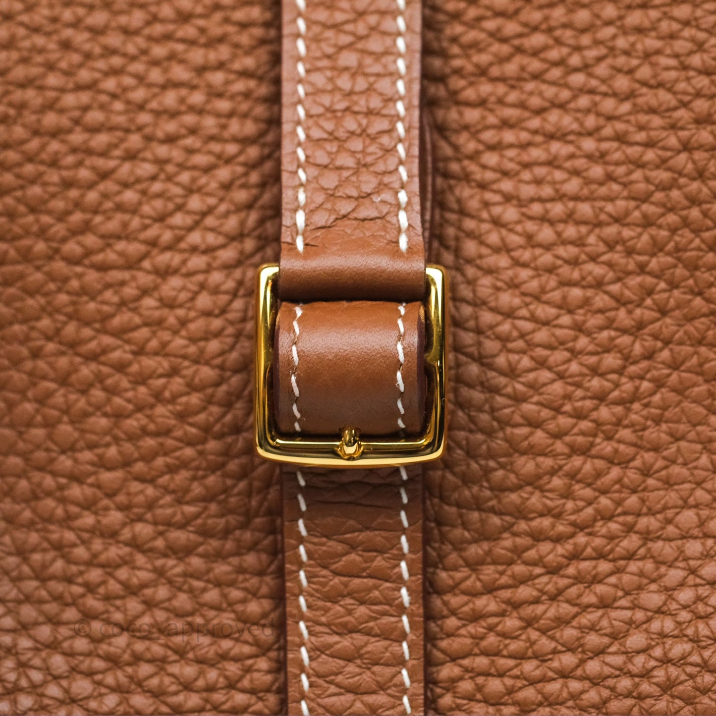Hermès Halzan 25 Gold Clemence Gold Hardware
