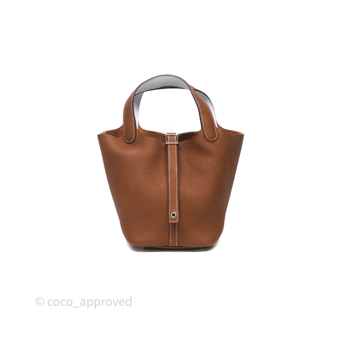 Hermes Picotin Lock 18 Gold 37/Bleu Brume T0 Clemence Palladium Hardware
