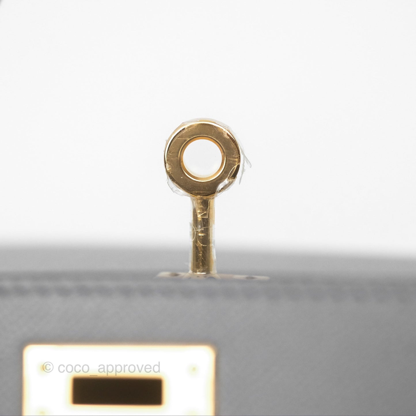 Hermès Mini Kelly II Gris Meyer 0L Madame Leather Gold Hardware