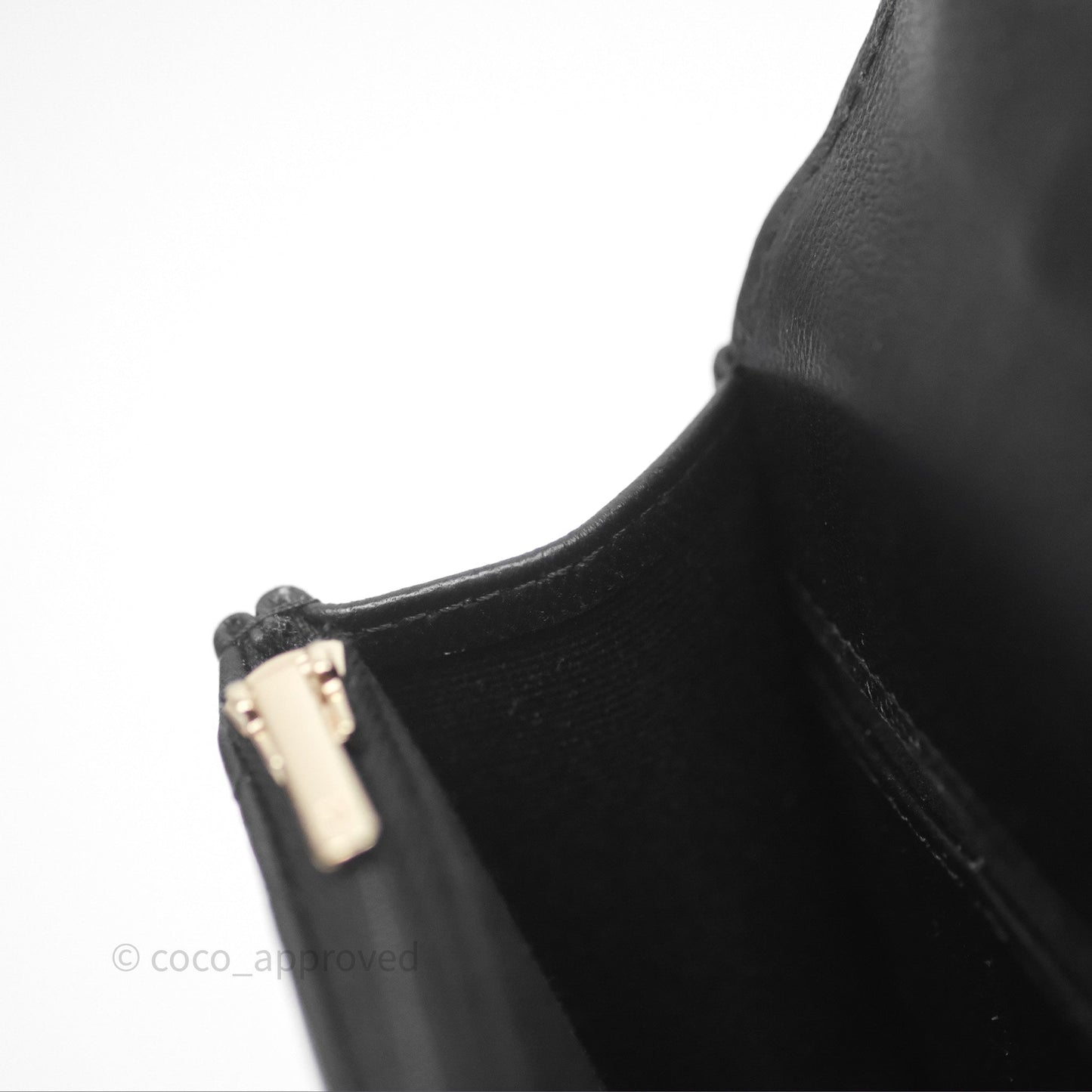 Chanel Camellia Handle Mini WOC Phone Holder with Chain Black Lambskin 23K