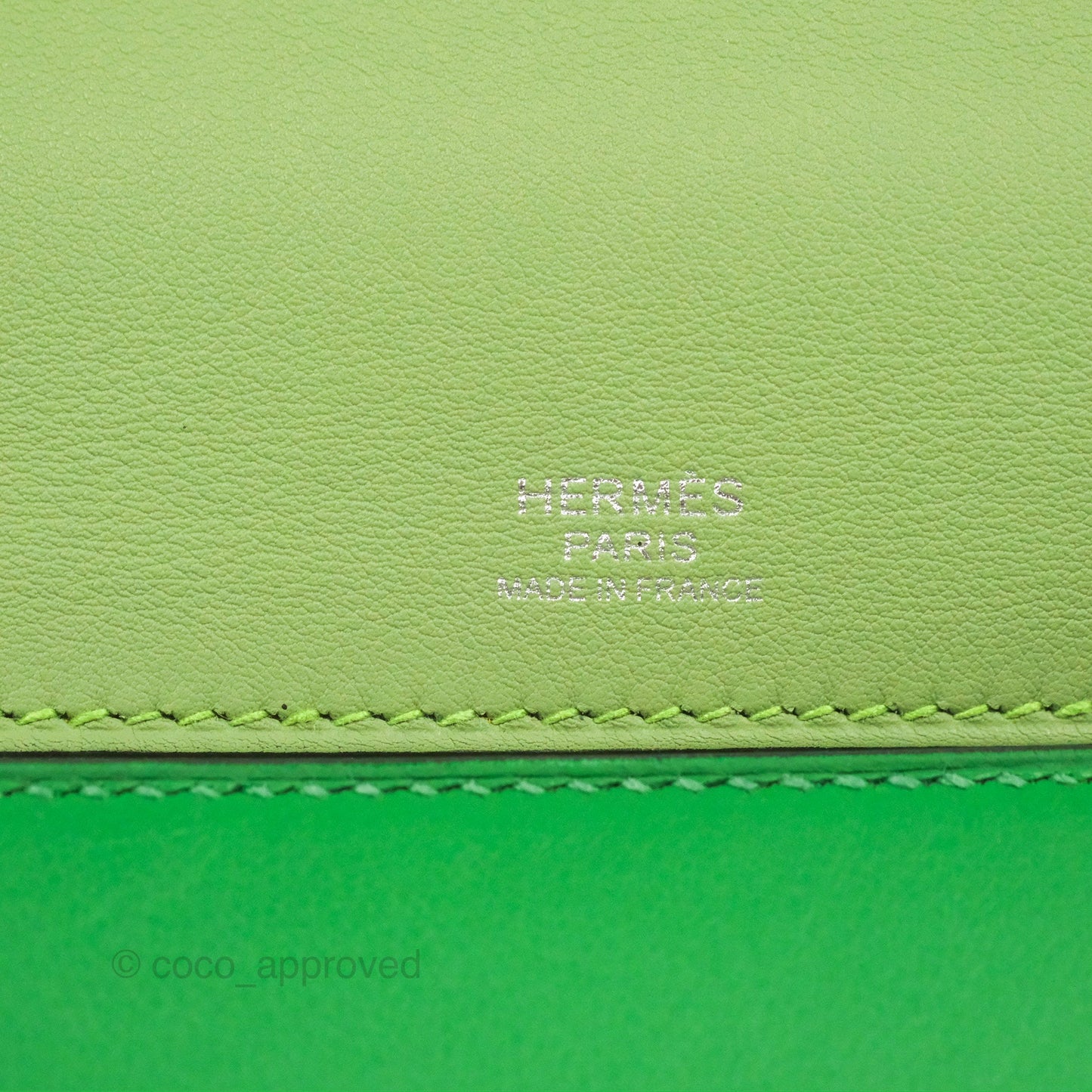 Hermès 24/24 29 Vert Criquet/Bamboo Evercolor/Swift Palladium Hardware