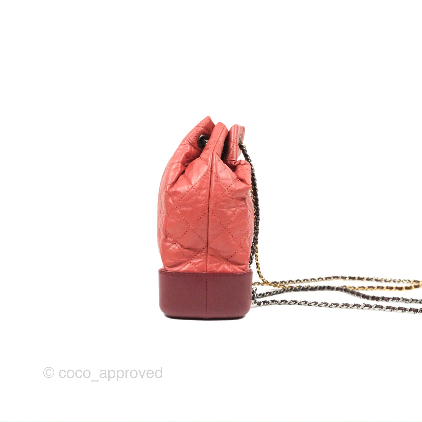 Chanel Medium Gabrielle Backpack Quilted Red Aged Calfskin