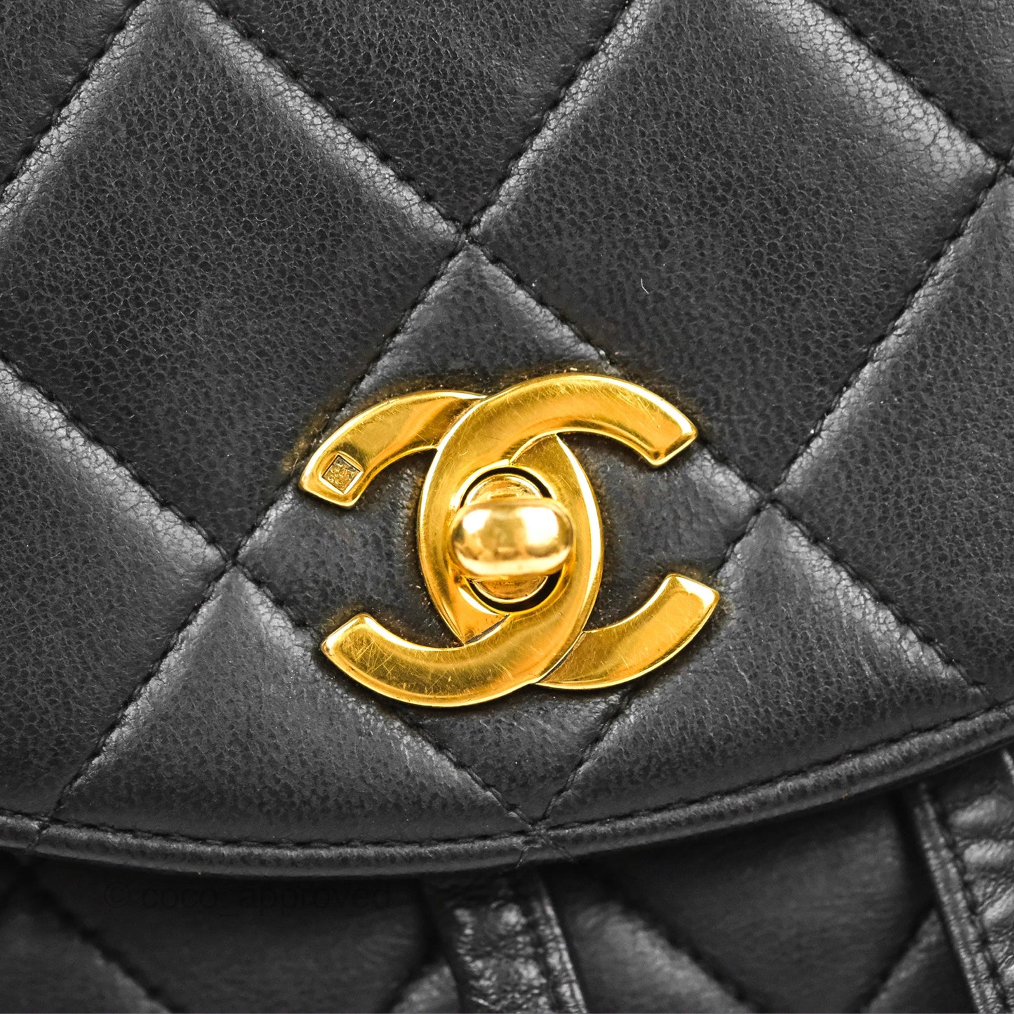 Chanel Vintage CC Duma Backpack Black Lambskin 24K Gold Hardware