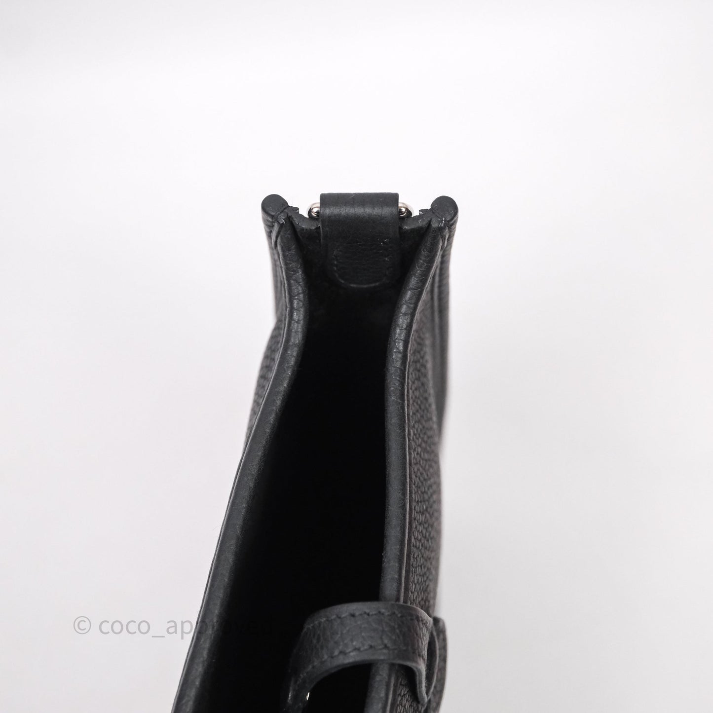 Hermès Mini Evelyne 16 Black Noir 89 Clemence Palladium Hardware