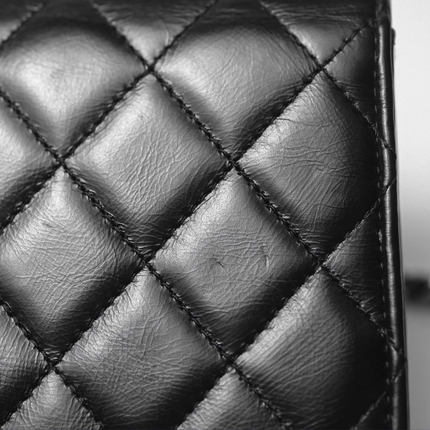 Chanel Mini Crystal Top Handle Wallet On Chain WOC Black Calfskin Gun Metal Hardware 23K