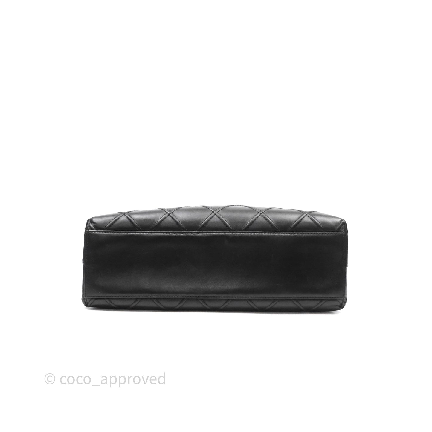 Chanel Vintage Quilted Kelly Waffle Bag Silver Hardware