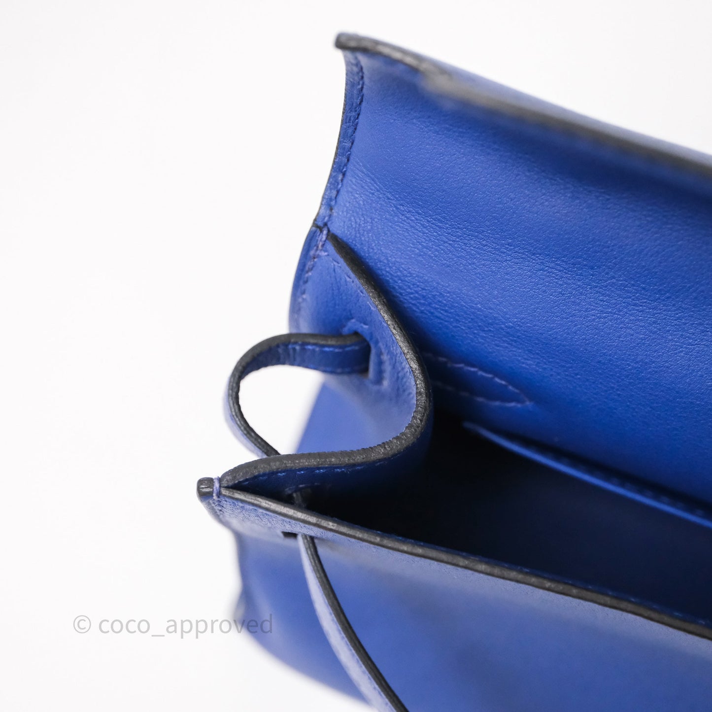 Hermès Kelly Pochette Clutch Electric Blue Swift Gold Hardware