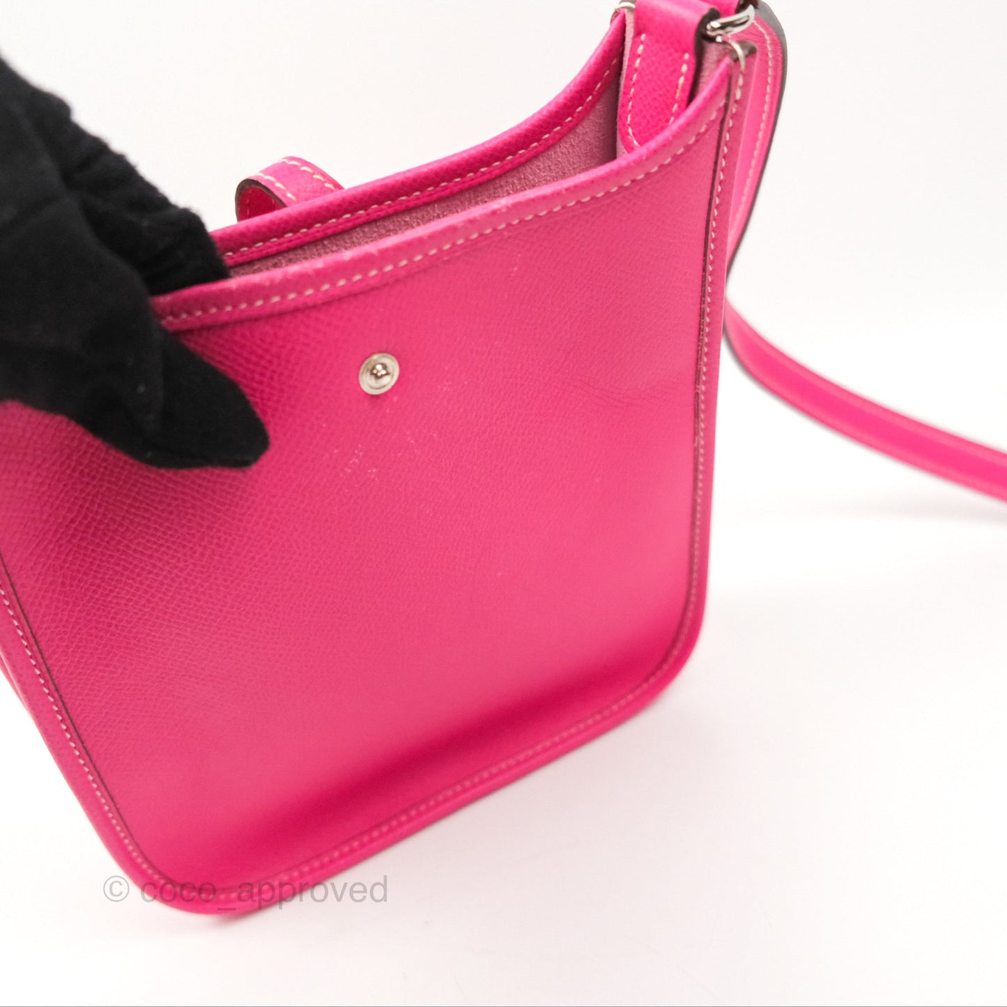 Hermès Mini Evelyne 16 Hot Pink Epsom Palladium Hardware