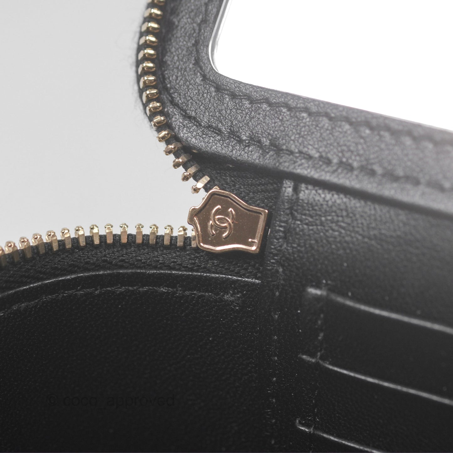 Chanel Top Handle Vanity Rectangular Black Lambskin Gold Hardware