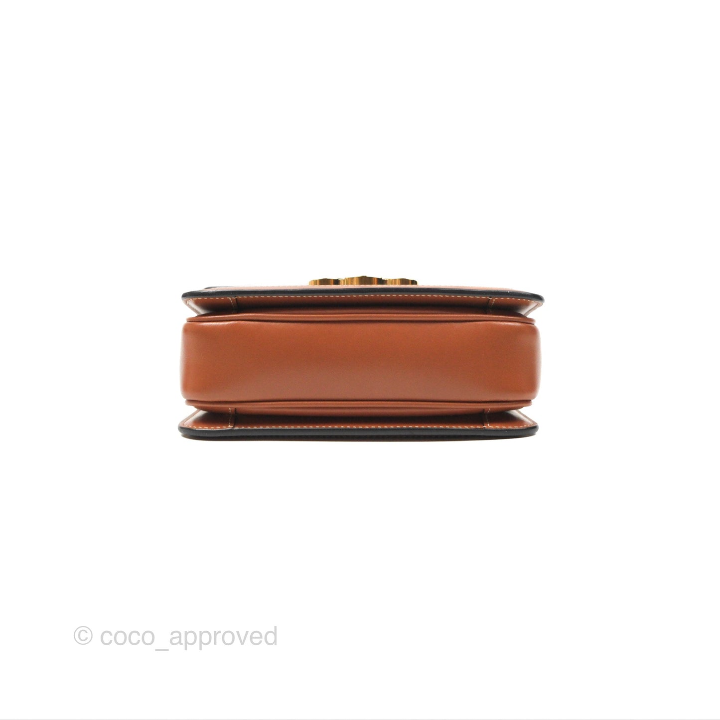 Celine Teen Triomphe Bag Triomphe Canvas Tan Calfskin