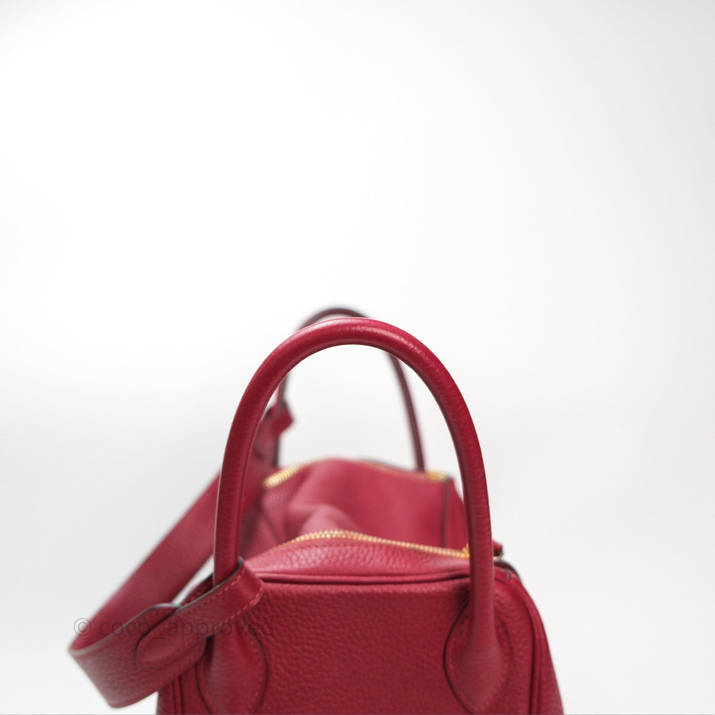 Hermès Lindy 30 Rouge Grenat K1 Clemence Gold Hardware