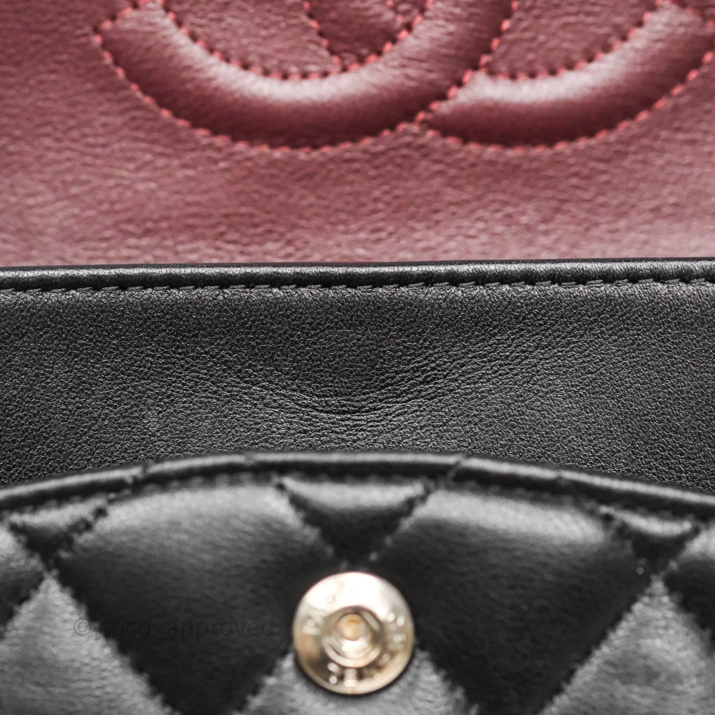 Chanel Classic M/L Medium Flap Quilted Black Lambskin Silver Hardware