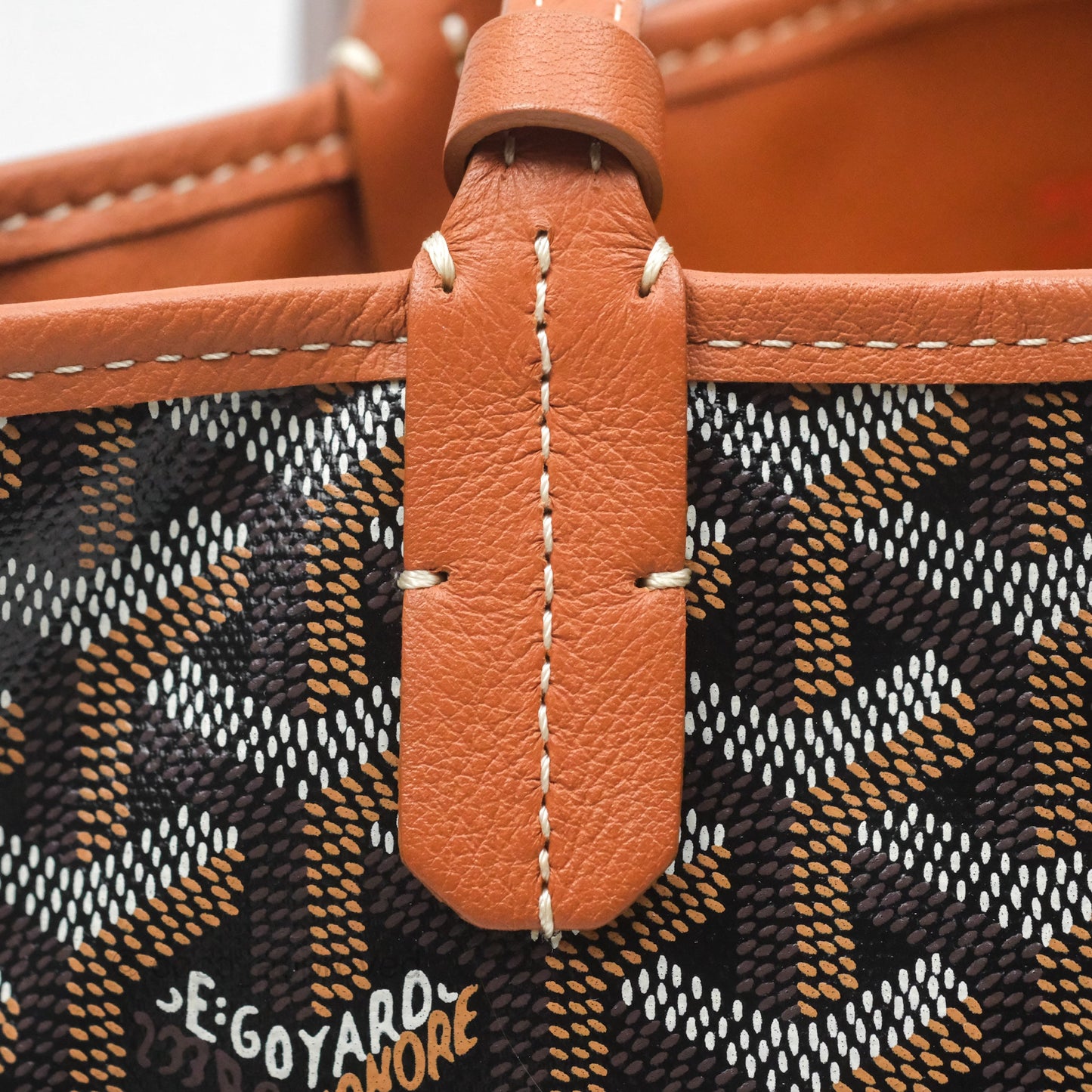 Goyard Anjou Mini Bag Goyardine Canvas Black/ Tan