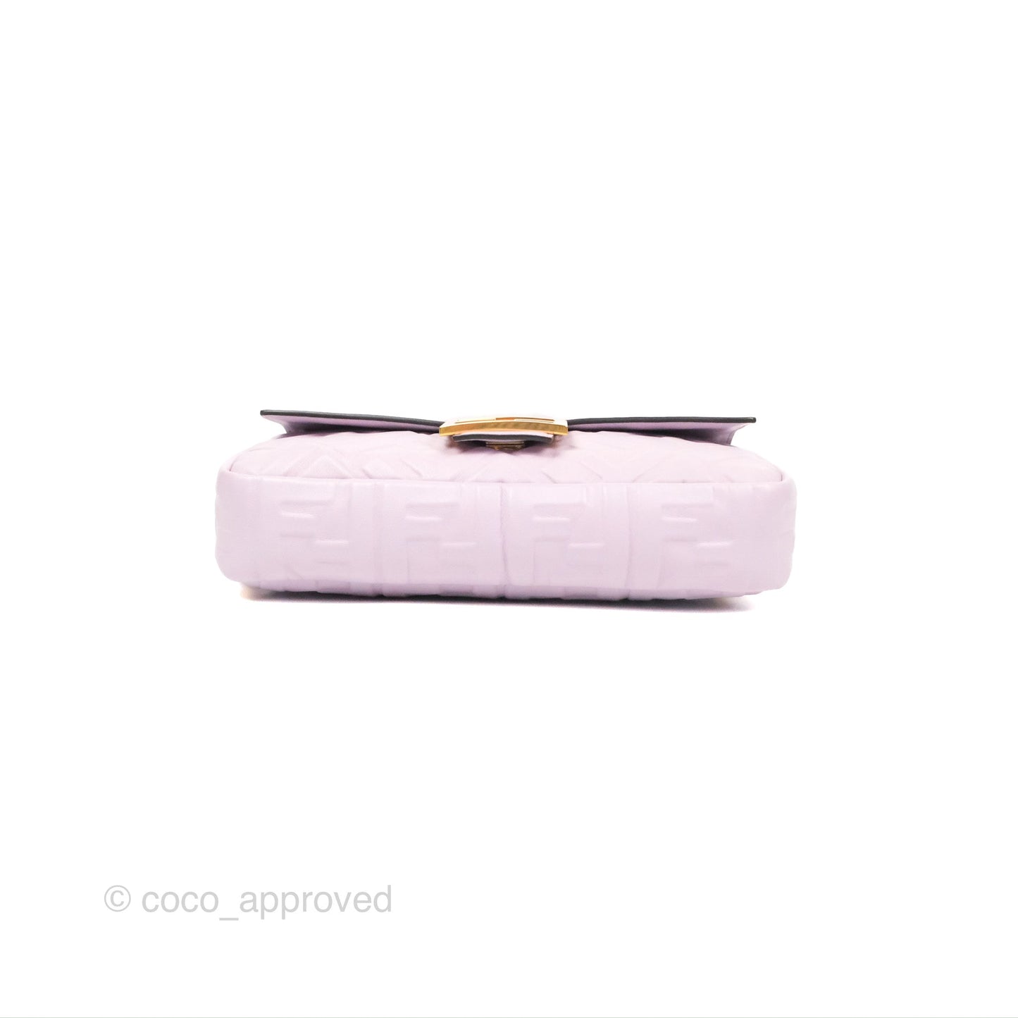 Fendi Medium Baguette Bag Lilac Calfskin Gold Hardware