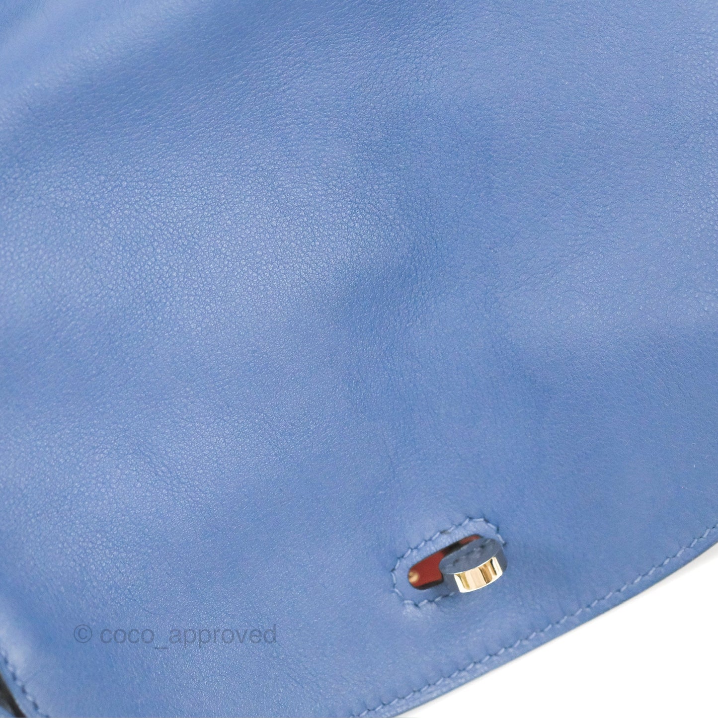 Hermès Lindy 26 Bleu Brighton/ Capucine Swift Palladium Hardware