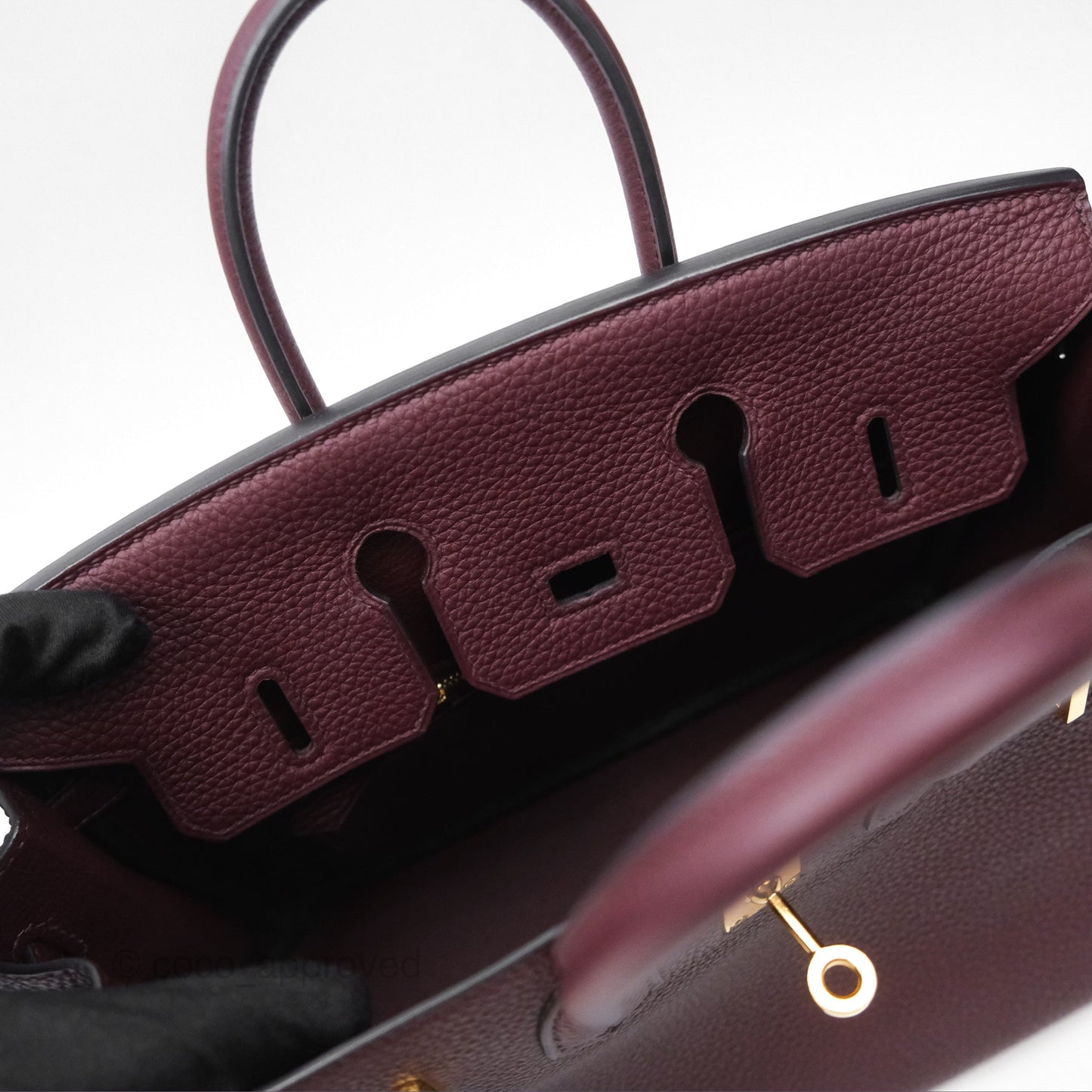 Hermès Birkin 25 Retourne Bordeaux Togo Gold Hardware
