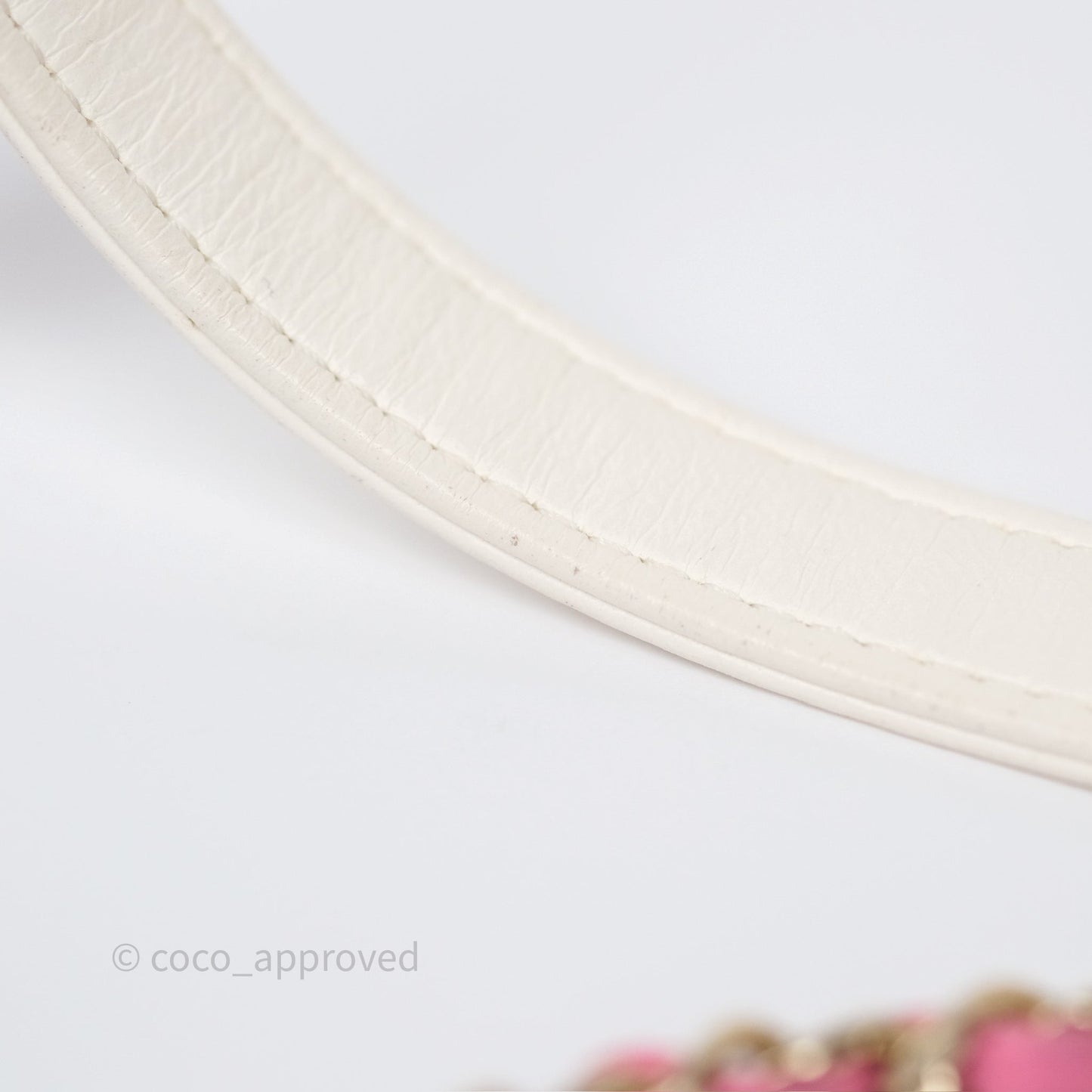 Chanel Small Entwined Chain Flap White Lambskin Gold Hardware