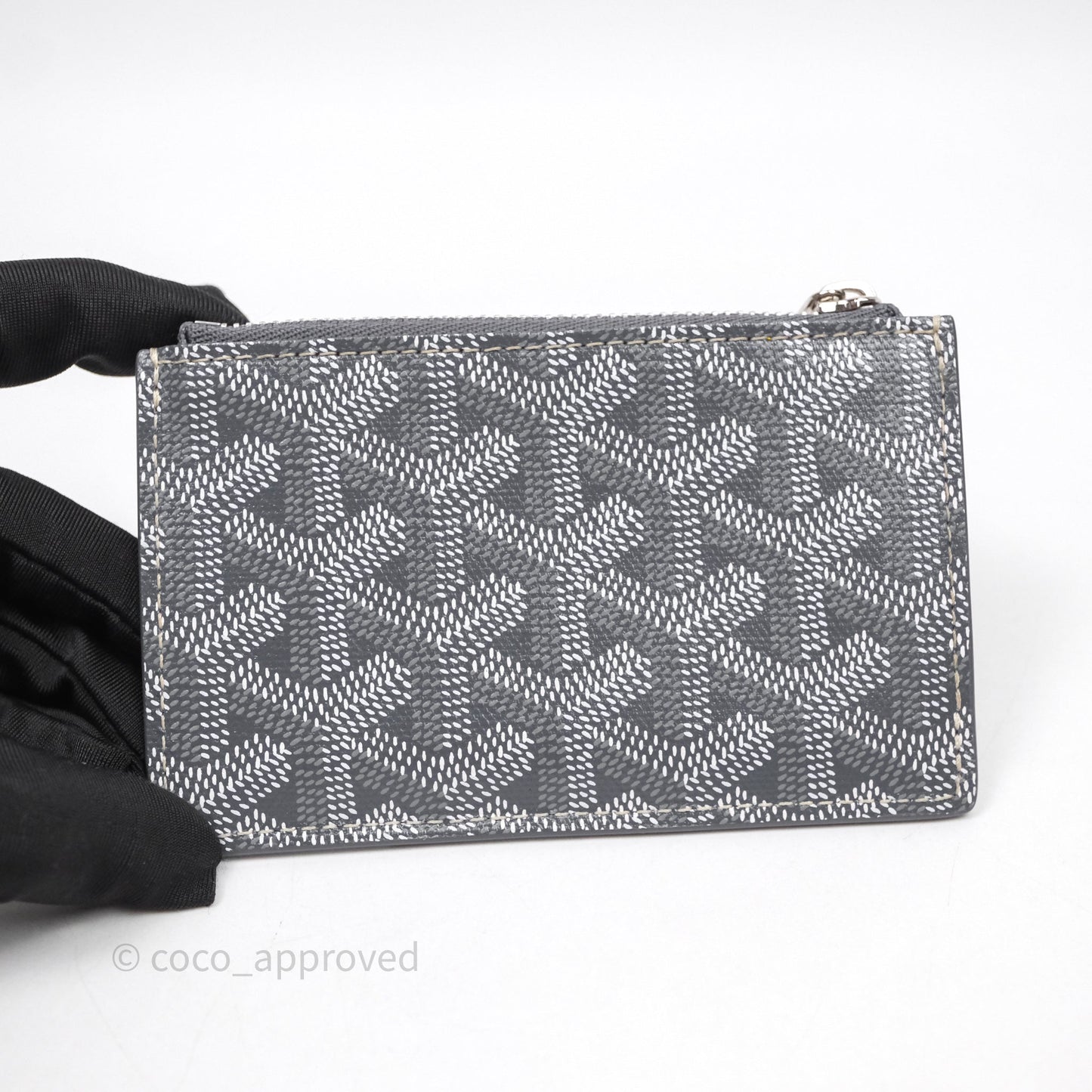 Goyard Bourbon Zipped Card Holder Grey