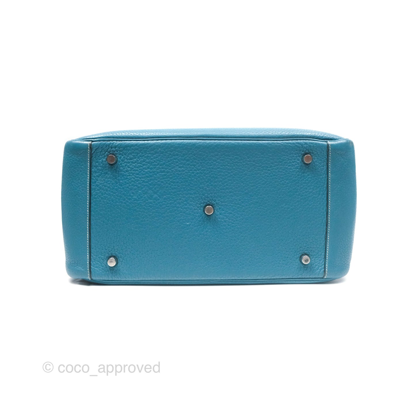 Hermès Lindy 34 Blue Jean Clemence Palladium Hardware
