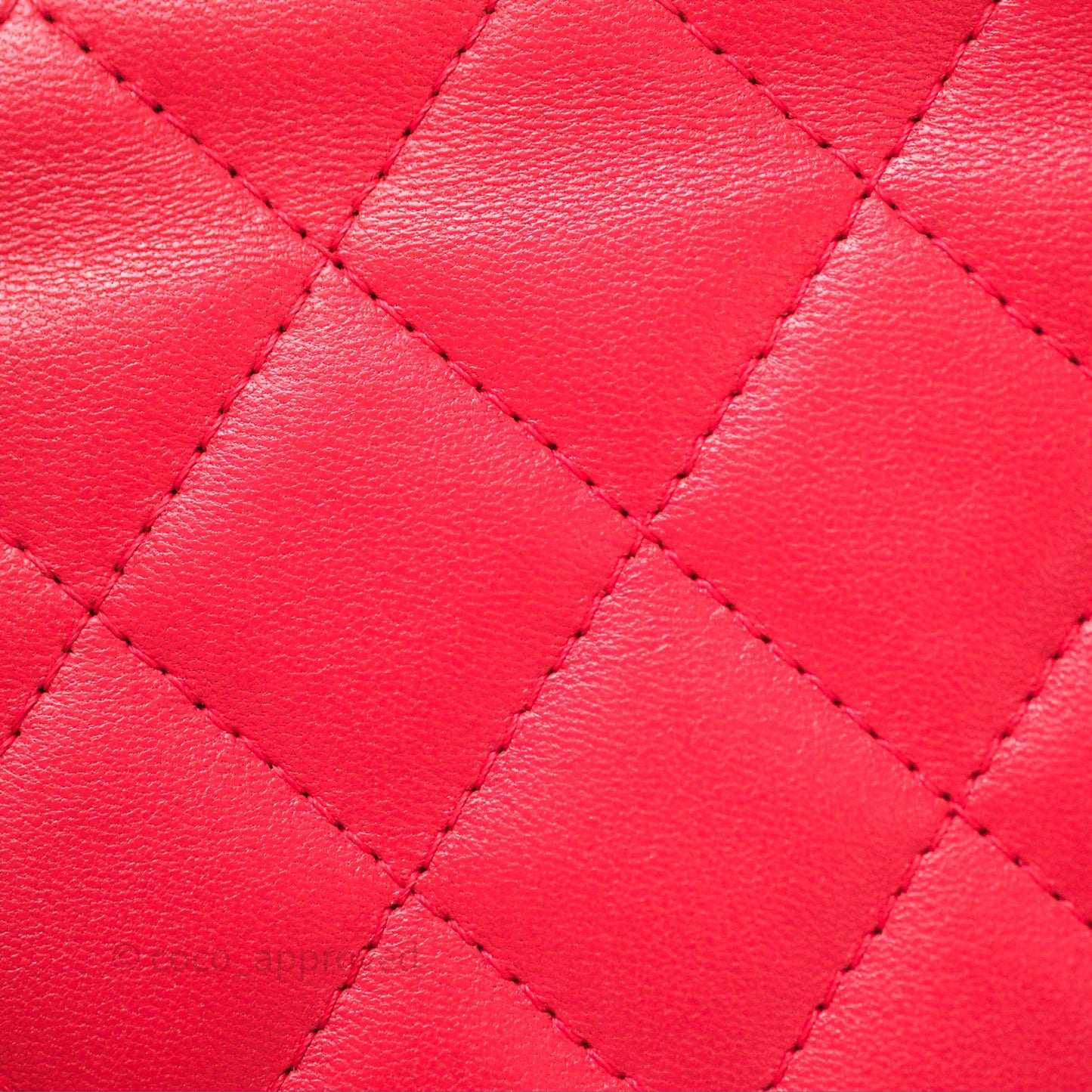 Chanel Mini Quilted Trendy CC Clutch With Chain Red Lambskin Gold Hardware