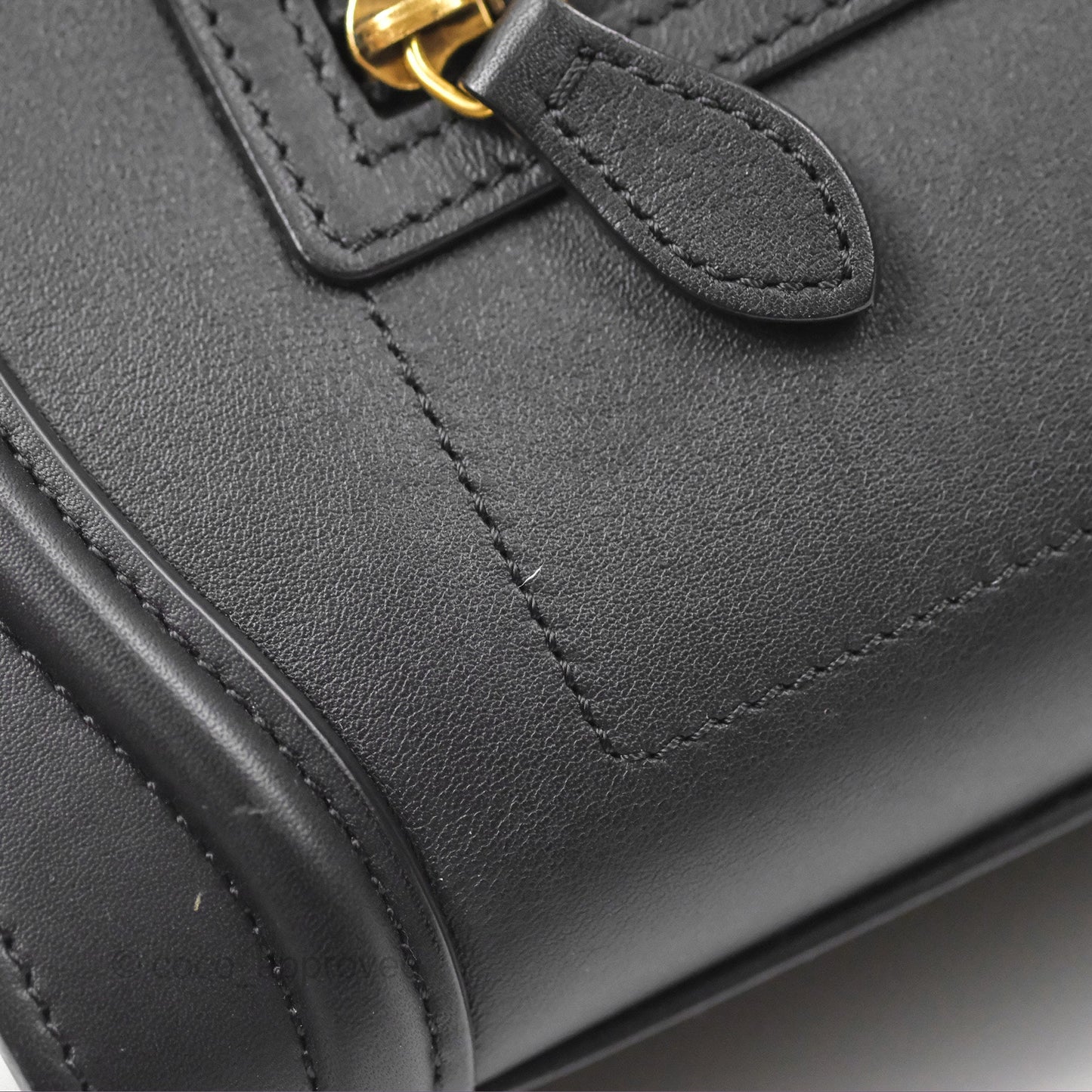 Celine Nano Luggage Bag Black Gold Hardware