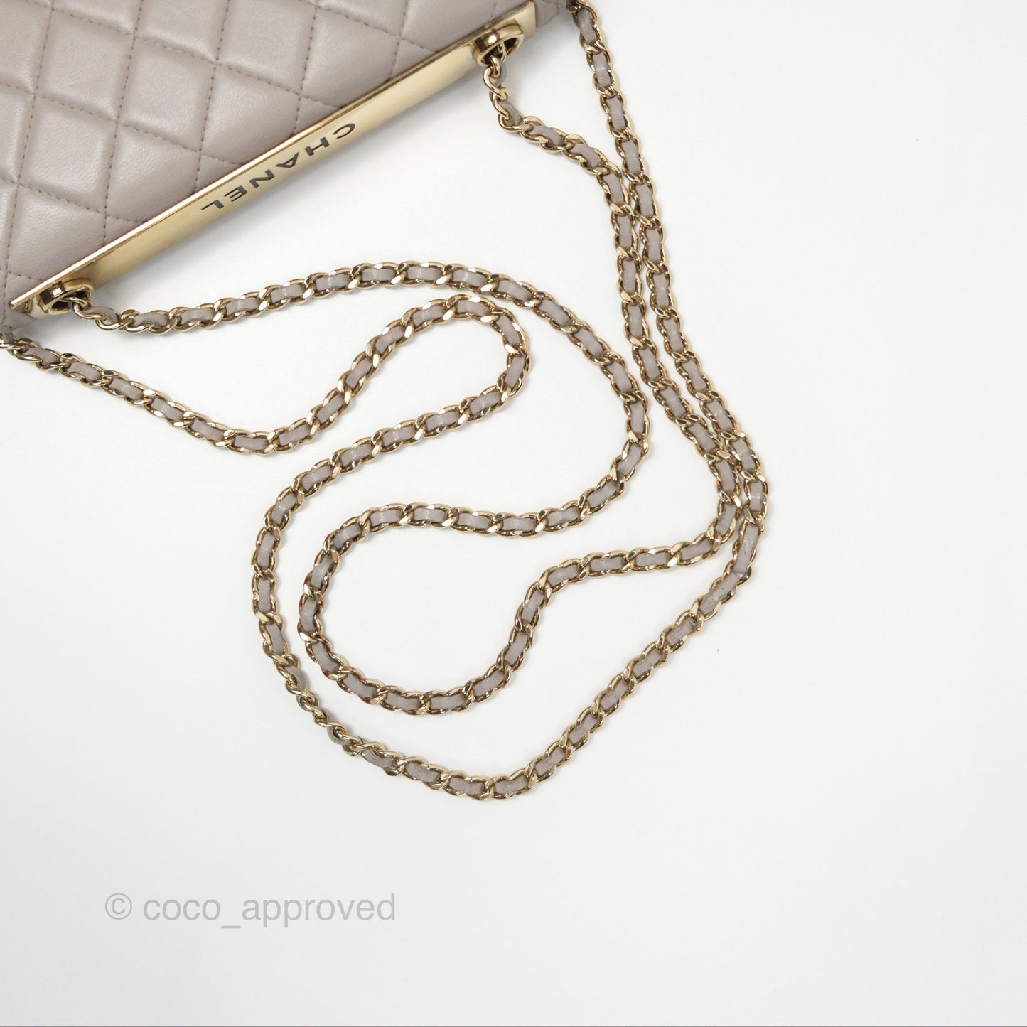 Chanel Trendy CC WOC Quilted Grey Lambskin Gold Hardware
