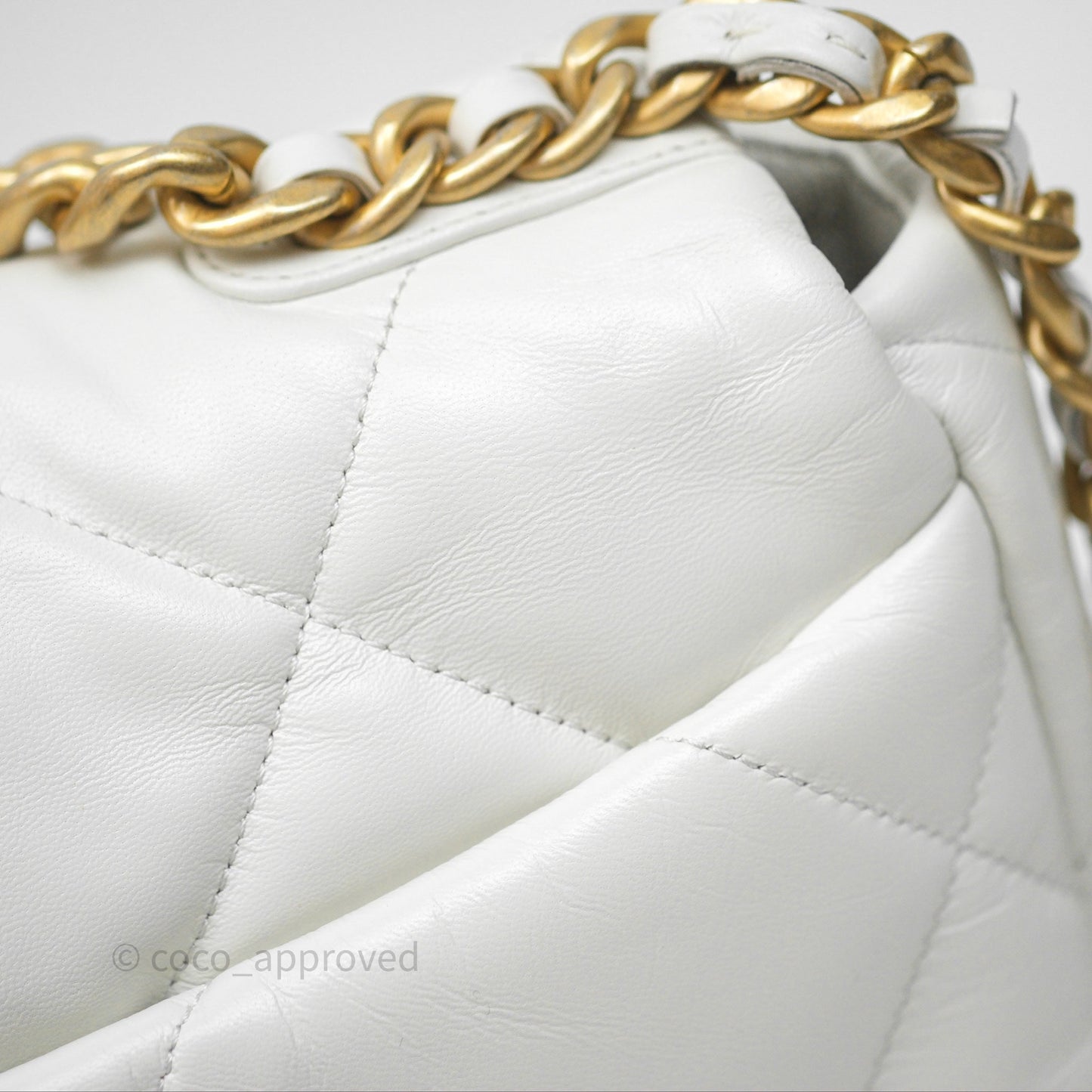 Chanel 19 Small White Mixed Hardware