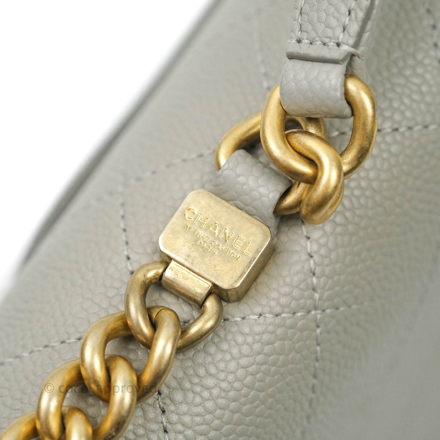 Chanel Chic Affinity Medium Grained Calfskin Grey Aged Gold Hardware
