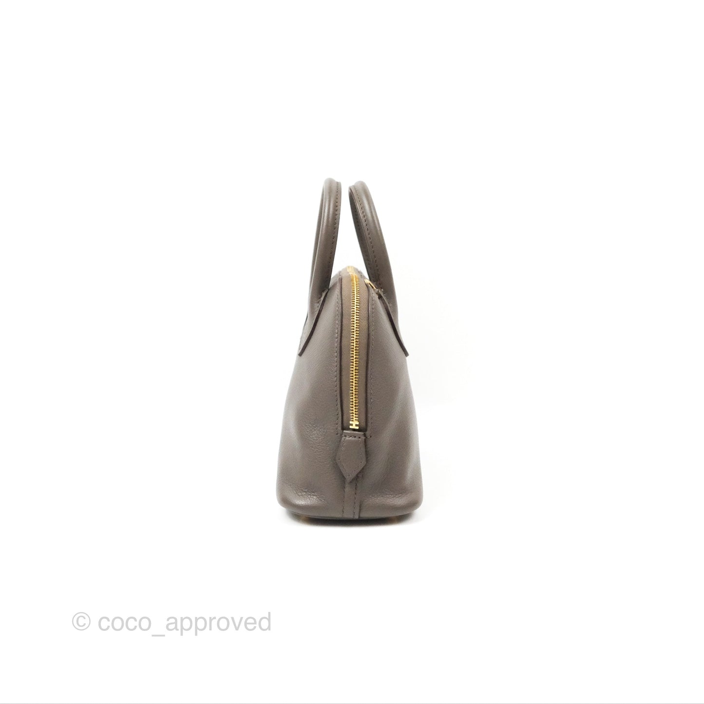 Hermès Bolide Mini 1923 Gris Etain 8F Evercolor Gold Hardware