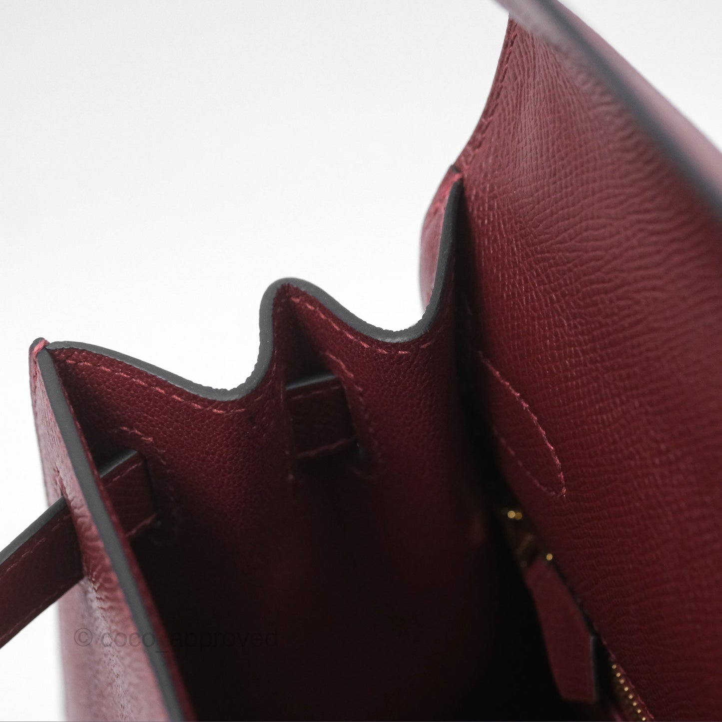 Hermès Kelly 28 Sellier Rouge Epsom Gold Hardware