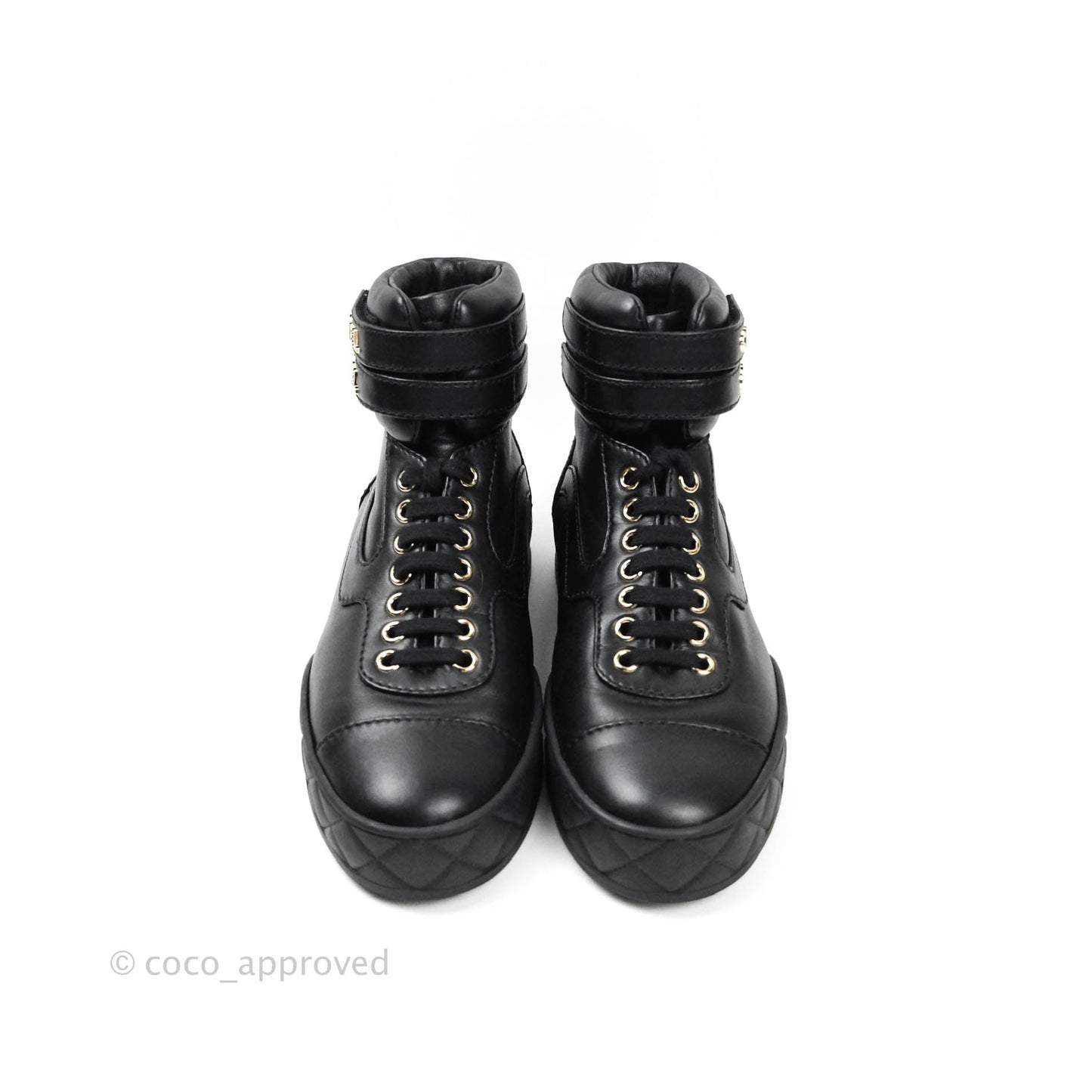 Chanel 2019/20AW Black Ankle Strap Sneakers Lambskin