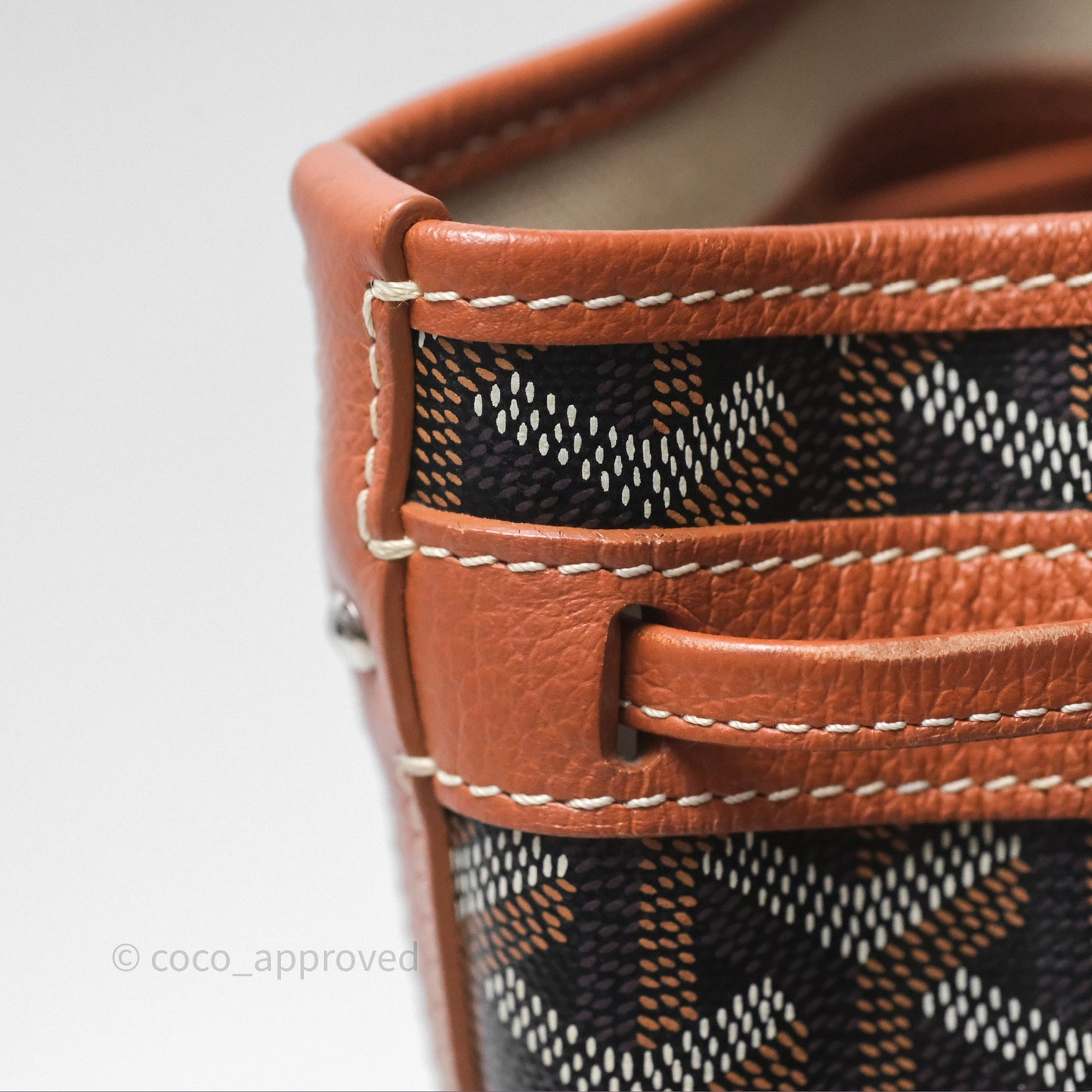 Goyard Petit Flot Bucket Bag Black & Tan Goyardine