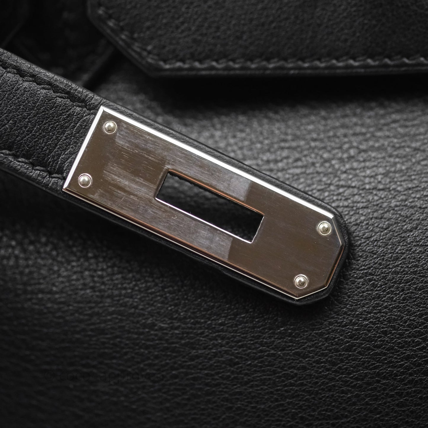 Hermès Birkin 30 Noir 89 Evergrain Palladium Hardware