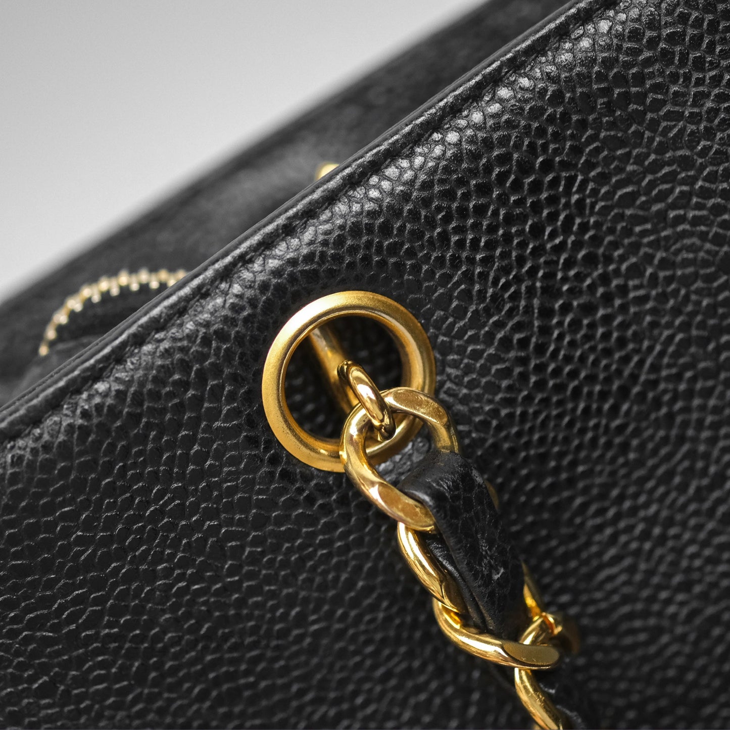 Chanel Vintage Tote Black 24K Gold Hardware