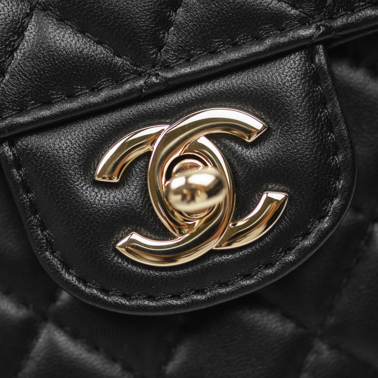 Chanel Large Heart Bag Black Lambskin Gold Hardware 22S